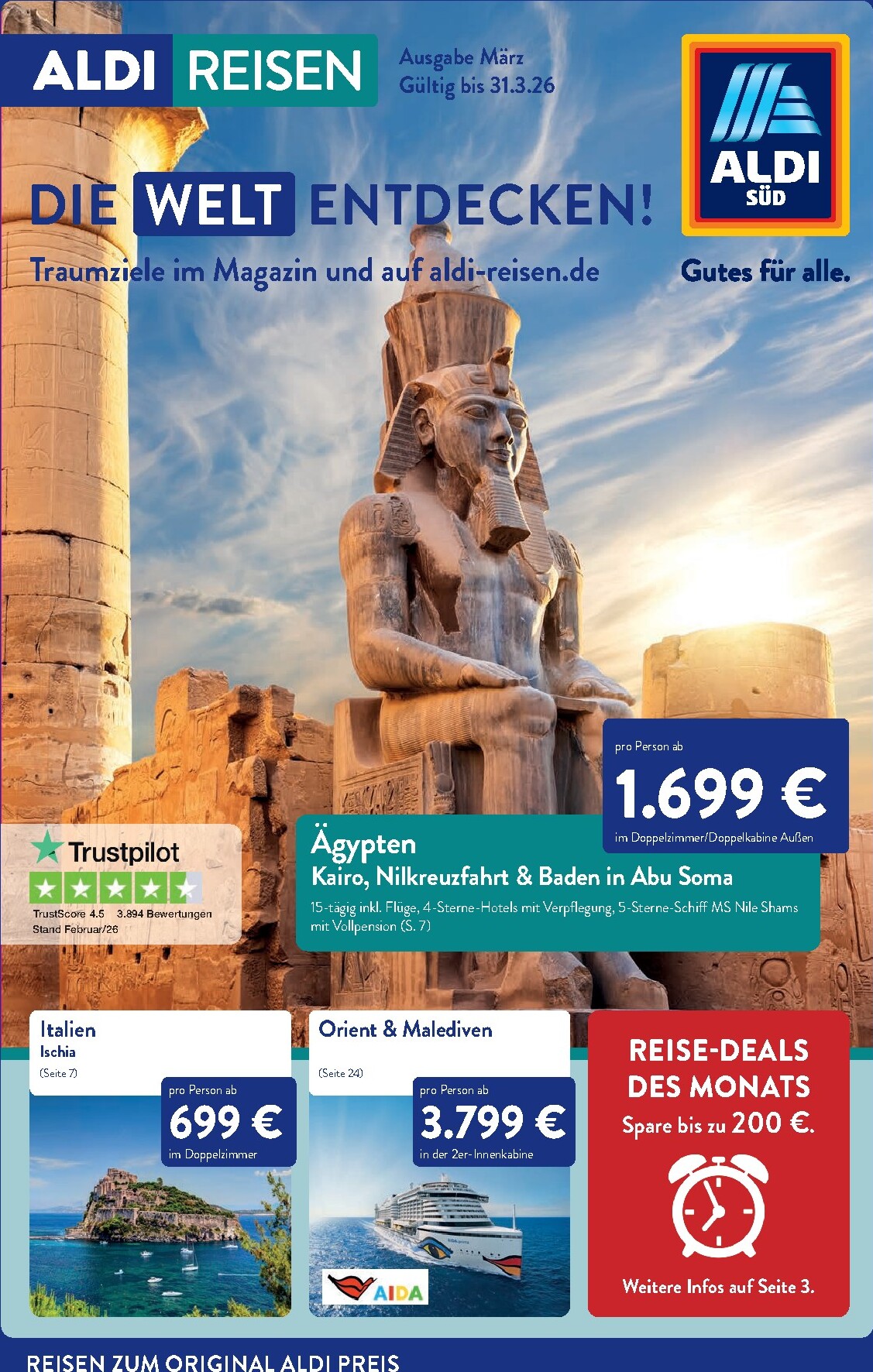 ALDI SÜD - Reisemagazin-Prospekt gültig vom 01.03.2026 bis 31.03.2026