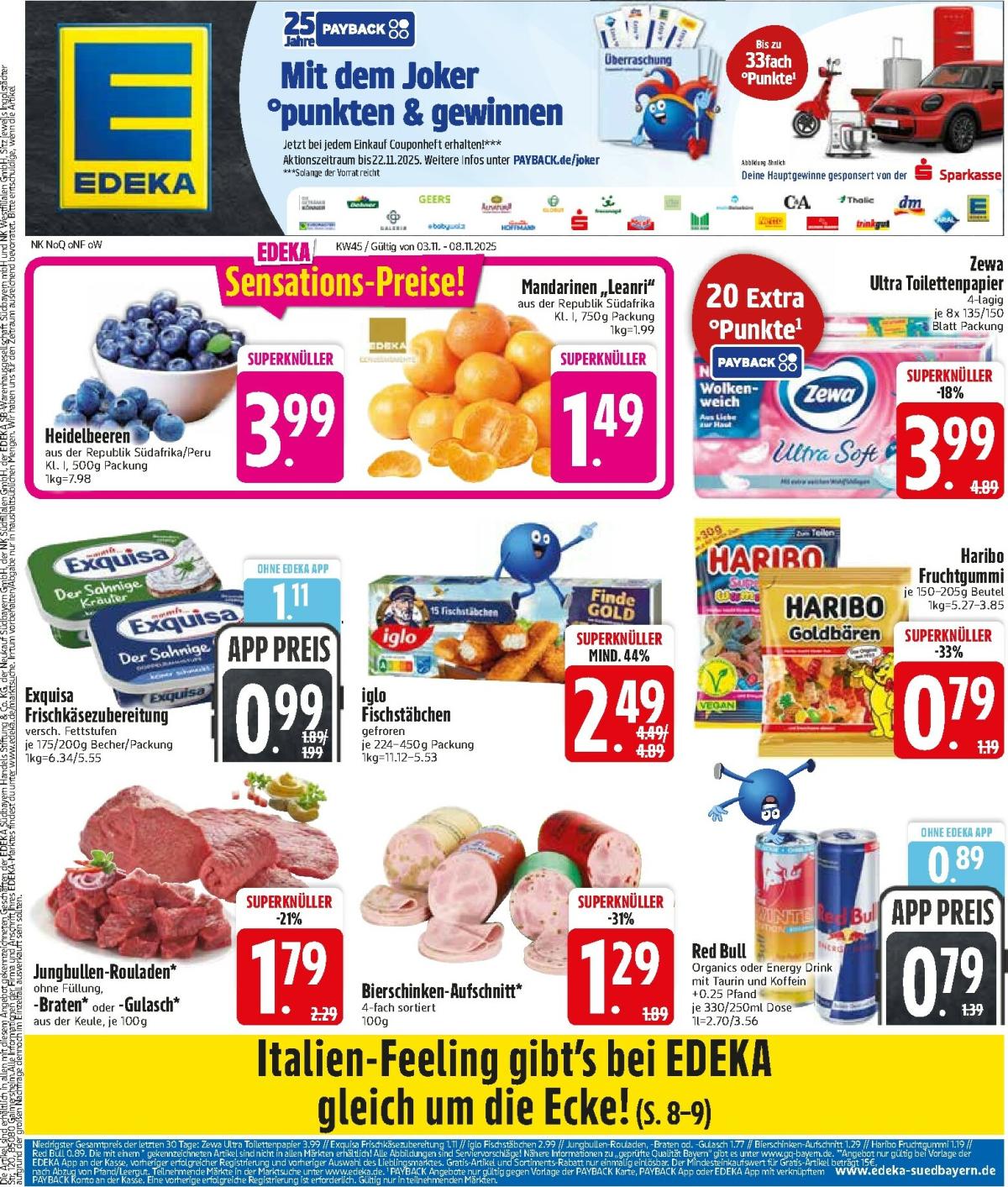 Edeka - Wochenangebote-Prospekt gültig vom 03.11. bis 08.11.