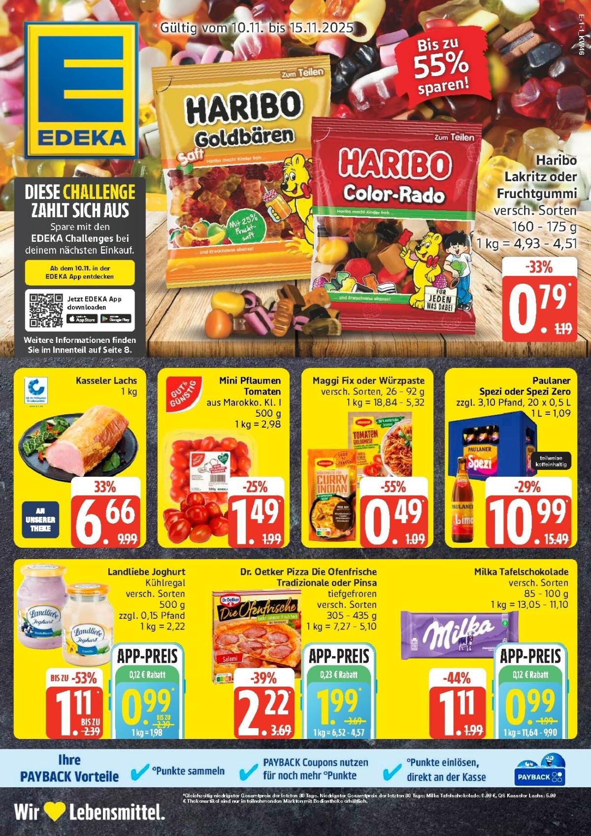 Edeka - Wochenangebote-Prospekt gültig vom 10.11. bis 15.11.