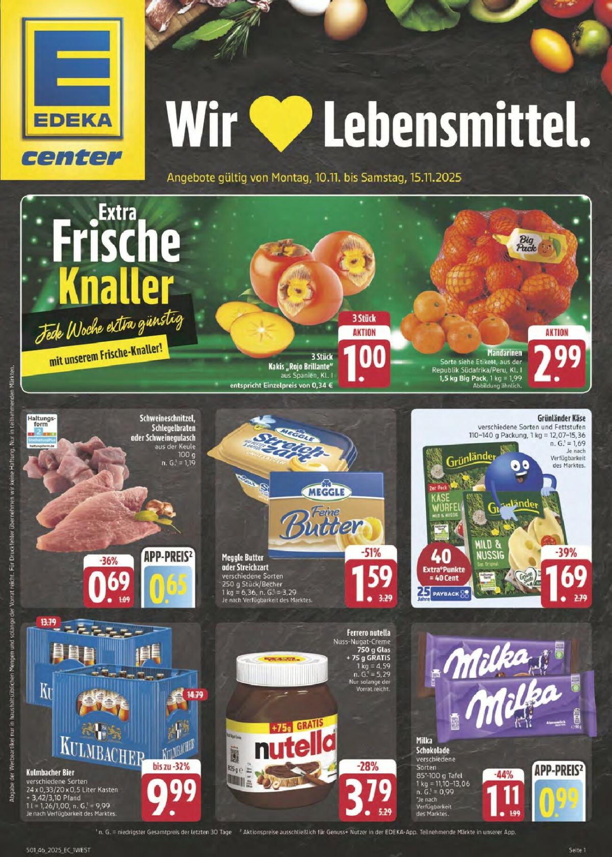 Edeka - Center-Prospekt gültig vom 10.11. bis 15.11.