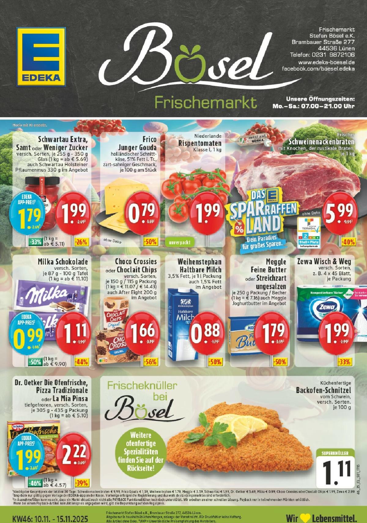 Edeka - Frischemarkt-Prospekt gültig vom 10.11. bis 15.11.