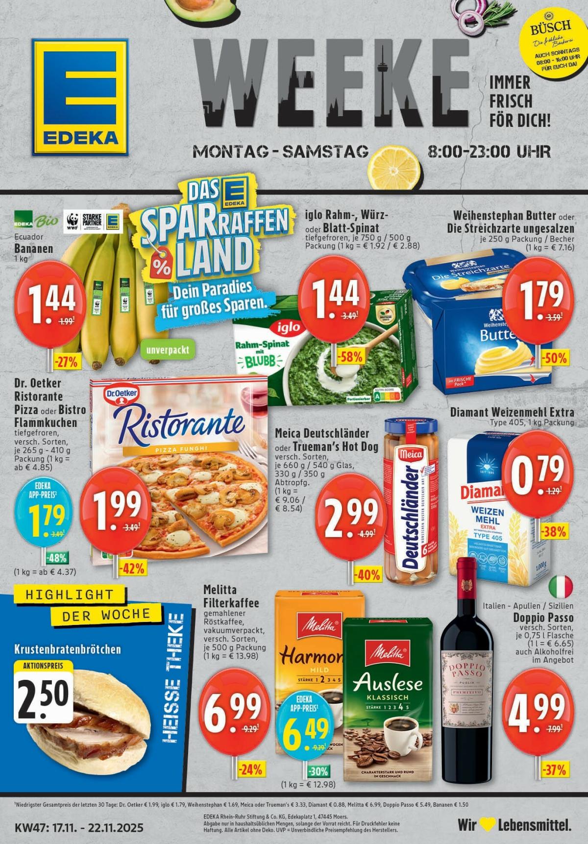 Edeka - Weeke-Prospekt gültig vom 17.11. bis 22.11.