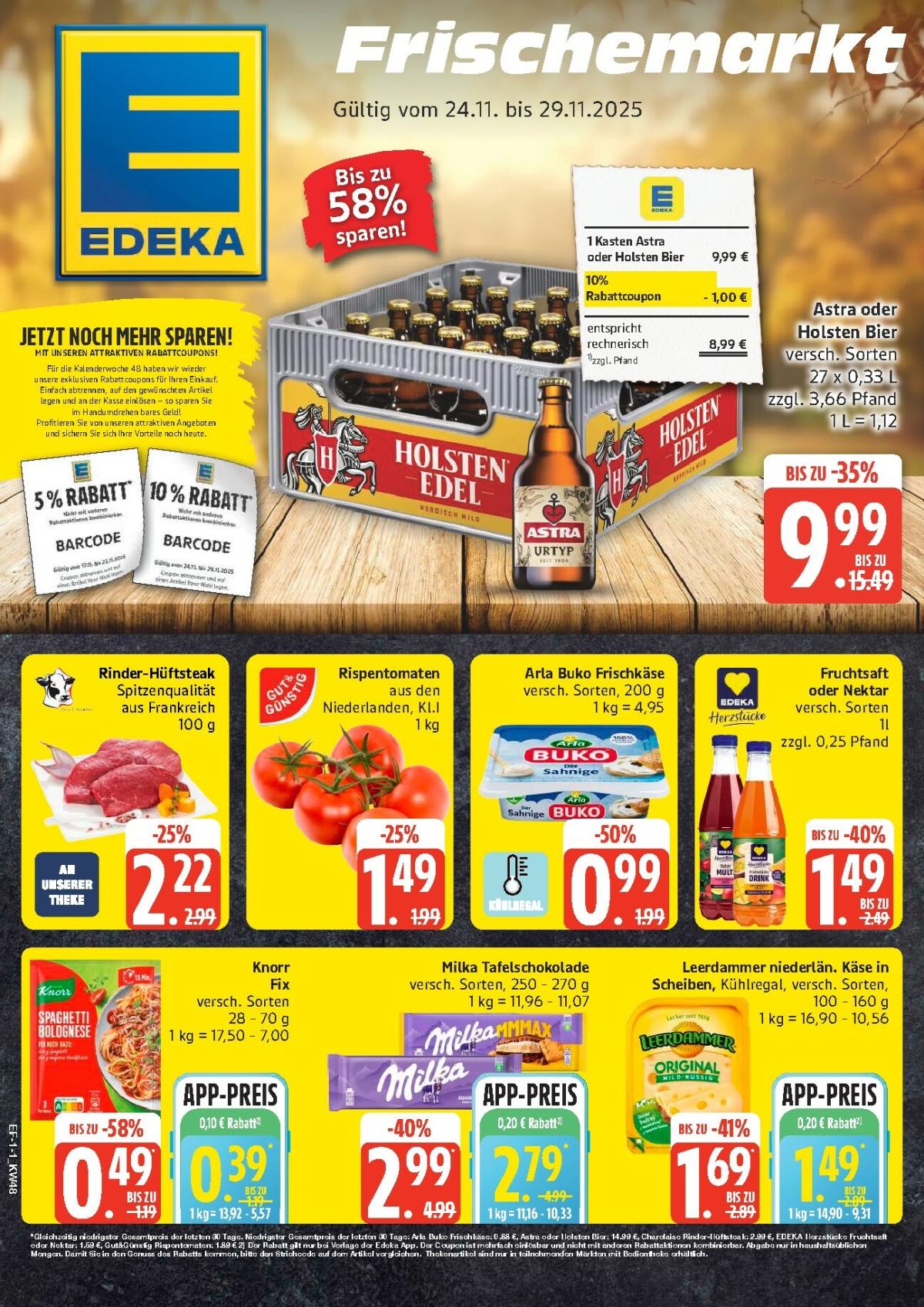 Edeka - Frischemarkt-Prospekt gültig vom 24.11. bis 29.11.