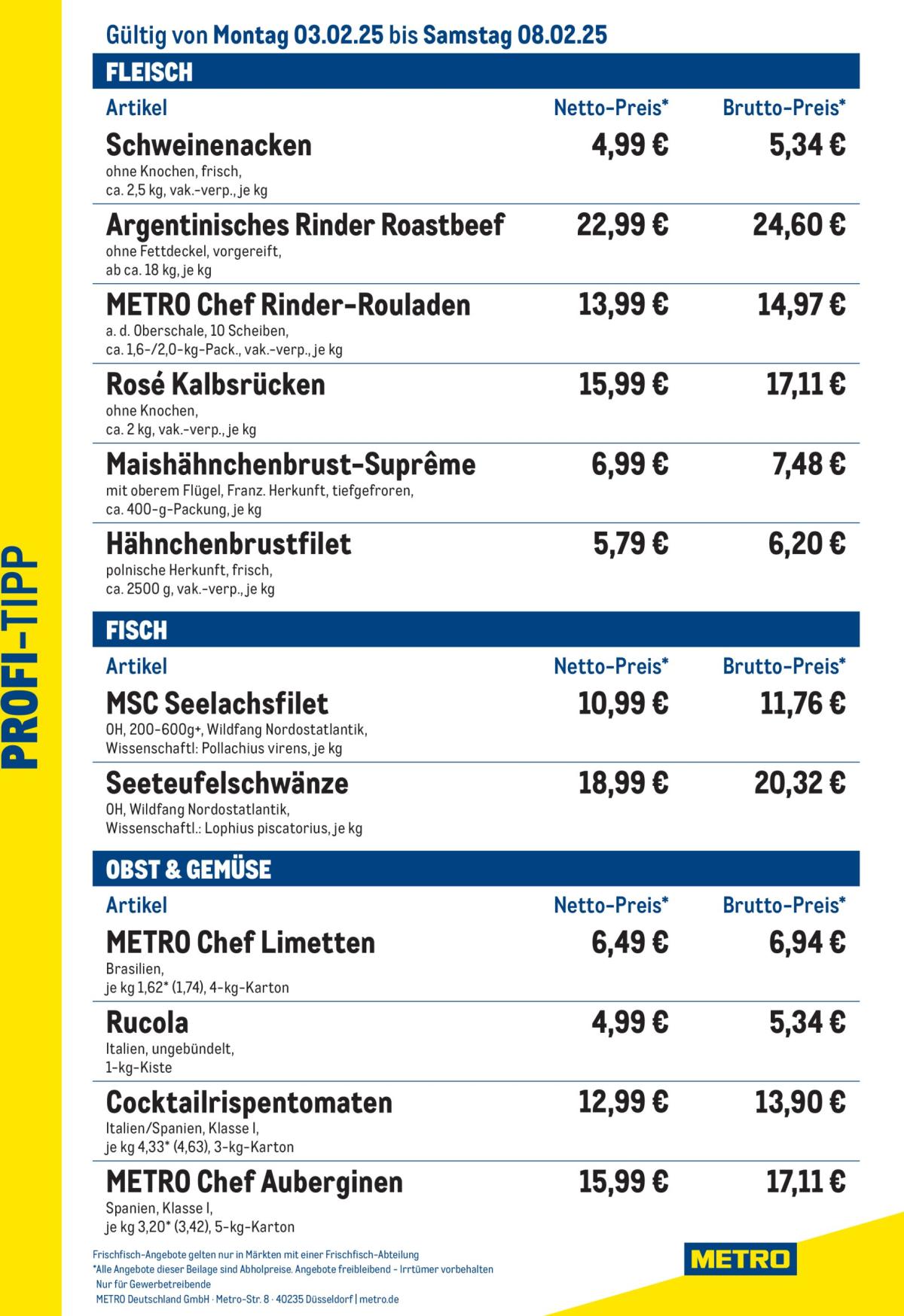 Metro - Profi-Tipp-Prospekt gültig von 03.02. bis 08.02.