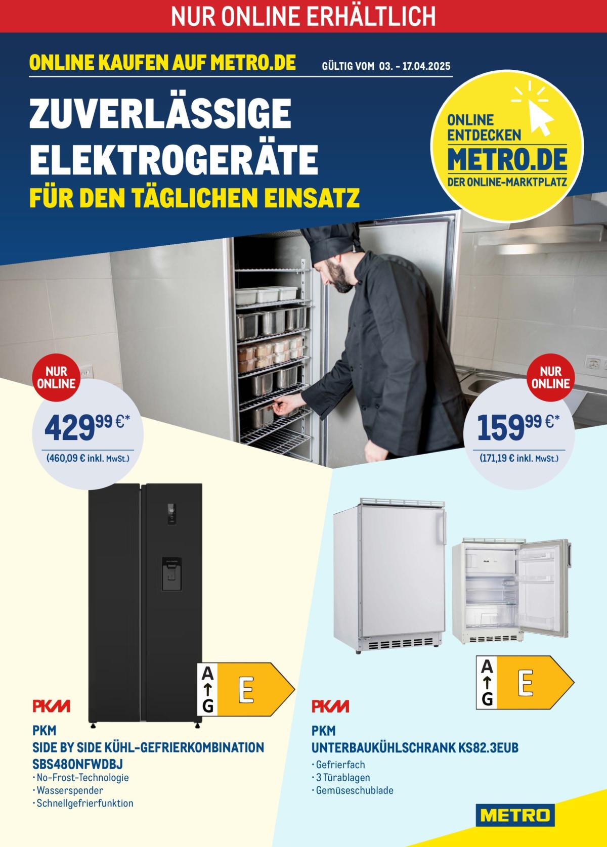 Metro - Elektrogeräte-Prospekt gültig von 03.04. bis 17.04.