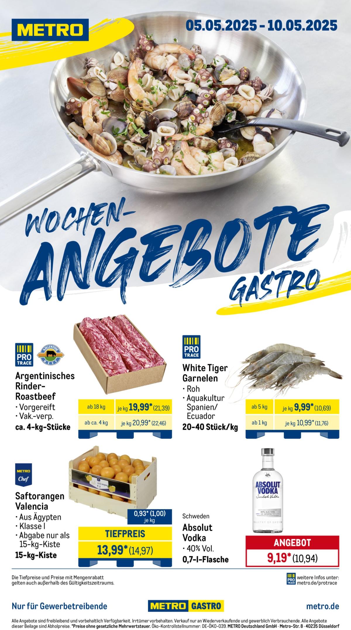 Metro - Wochen-Angebote Gastro-Prospekt gültig von 05.05. bis 10.05.