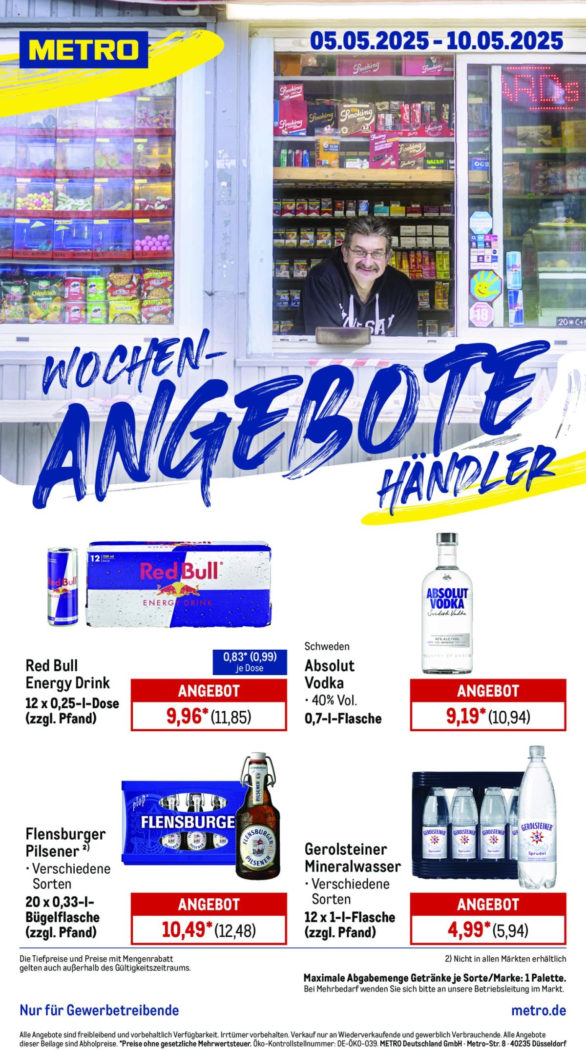 Metro - Wochen-Angebote Händler-Prospekt gültig von 05.05. bis 10.05.