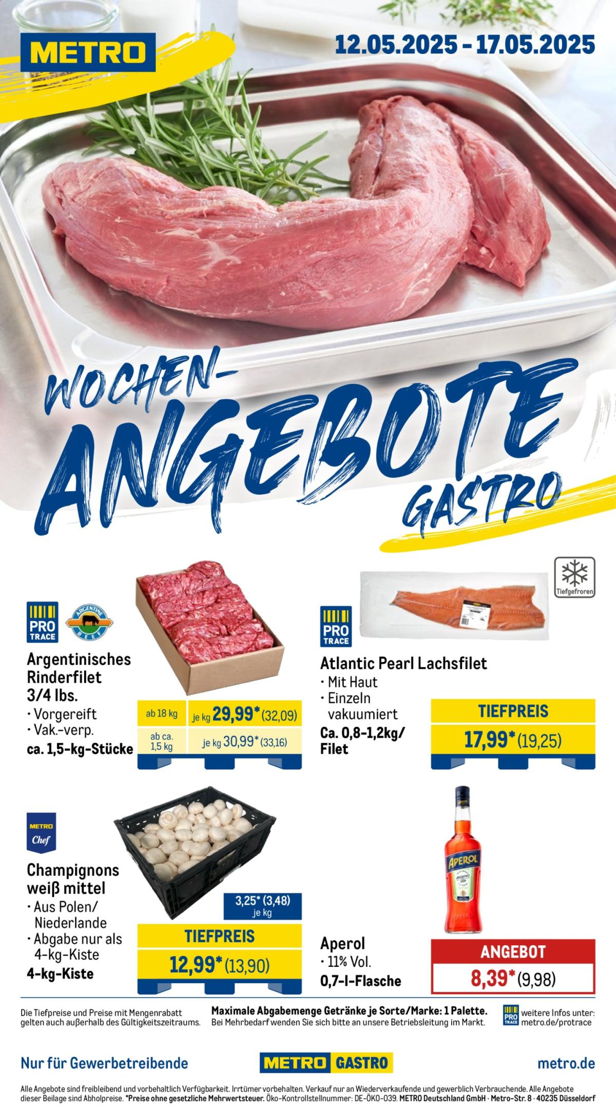 Metro - Wochen-Angebote Gastro-Prospekt gültig von 12.05. bis 17.05.