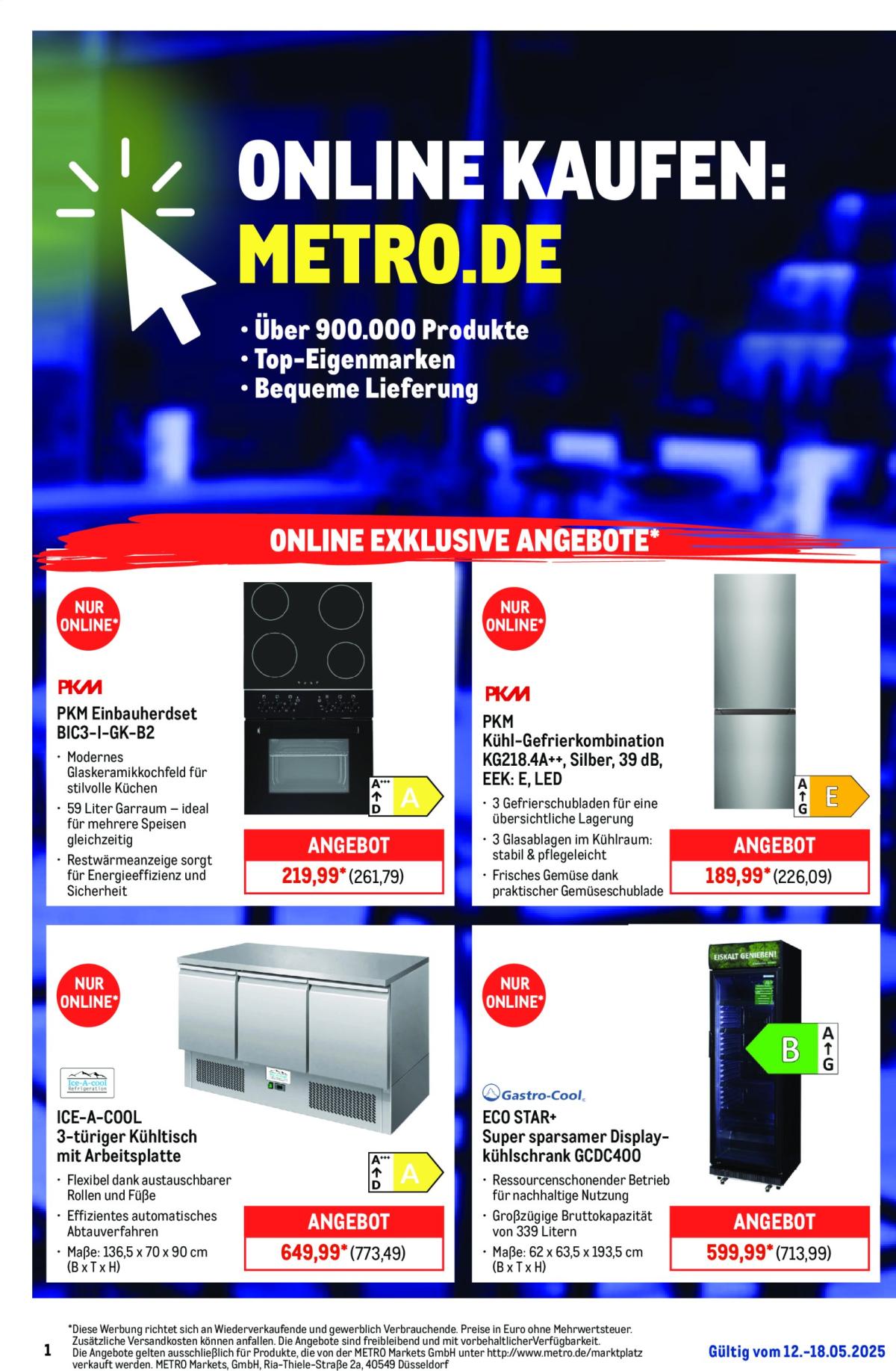 Metro - Online: Wochen-Angebote-Prospekt gültig von 12.05. bis 18.05.