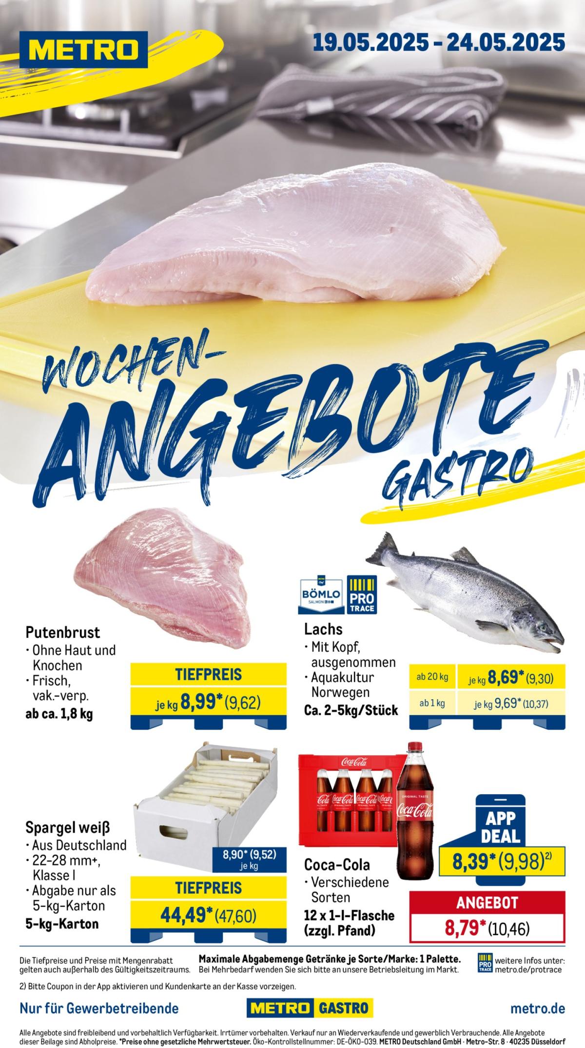 Metro - Wochen-Angebote Gastro-Prospekt gültig von 19.05. bis 24.05.