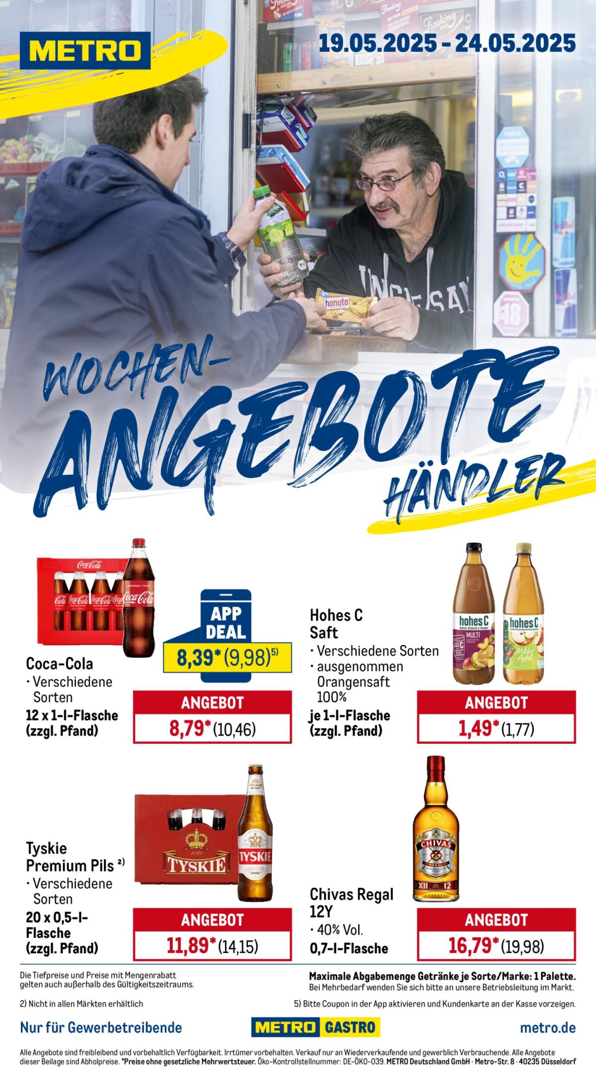 Metro - Wochen-Angebote Händler-Prospekt gültig von 19.05. bis 24.05.