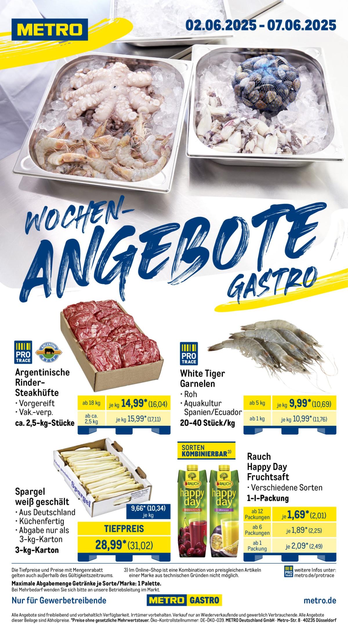 Metro - Wochen-Angebote Gastro-Prospekt gültig von 02.06. bis 07.06.