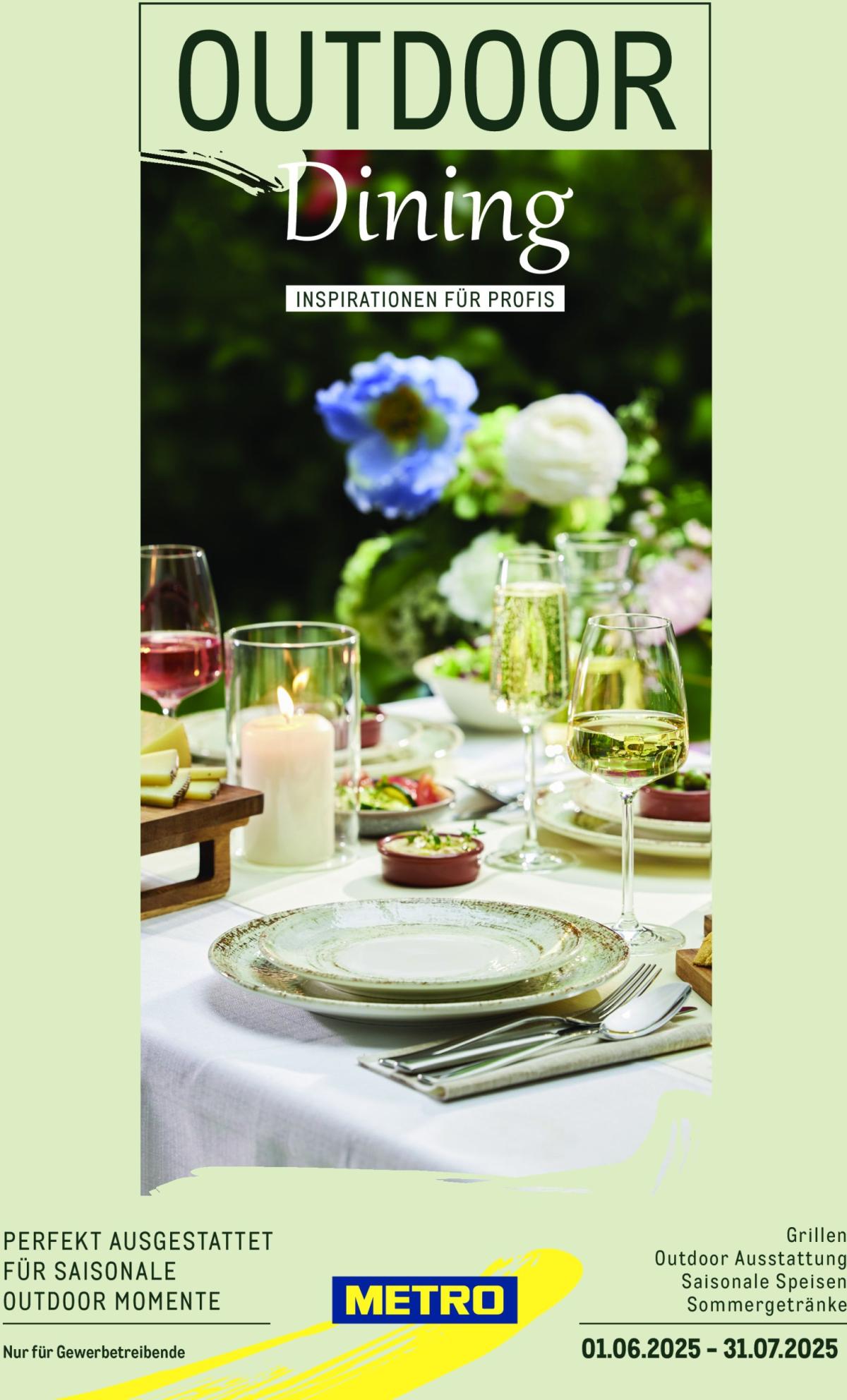 Metro - Saisonkatalog "Outdoor Dining"-Prospekt gültig von 01.06. bis 31.07.