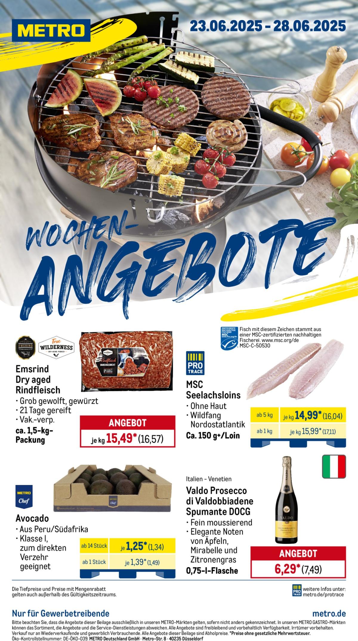 Metro - Wochen-Angebote-Prospekt gültig vom 23.06. bis 28.06.