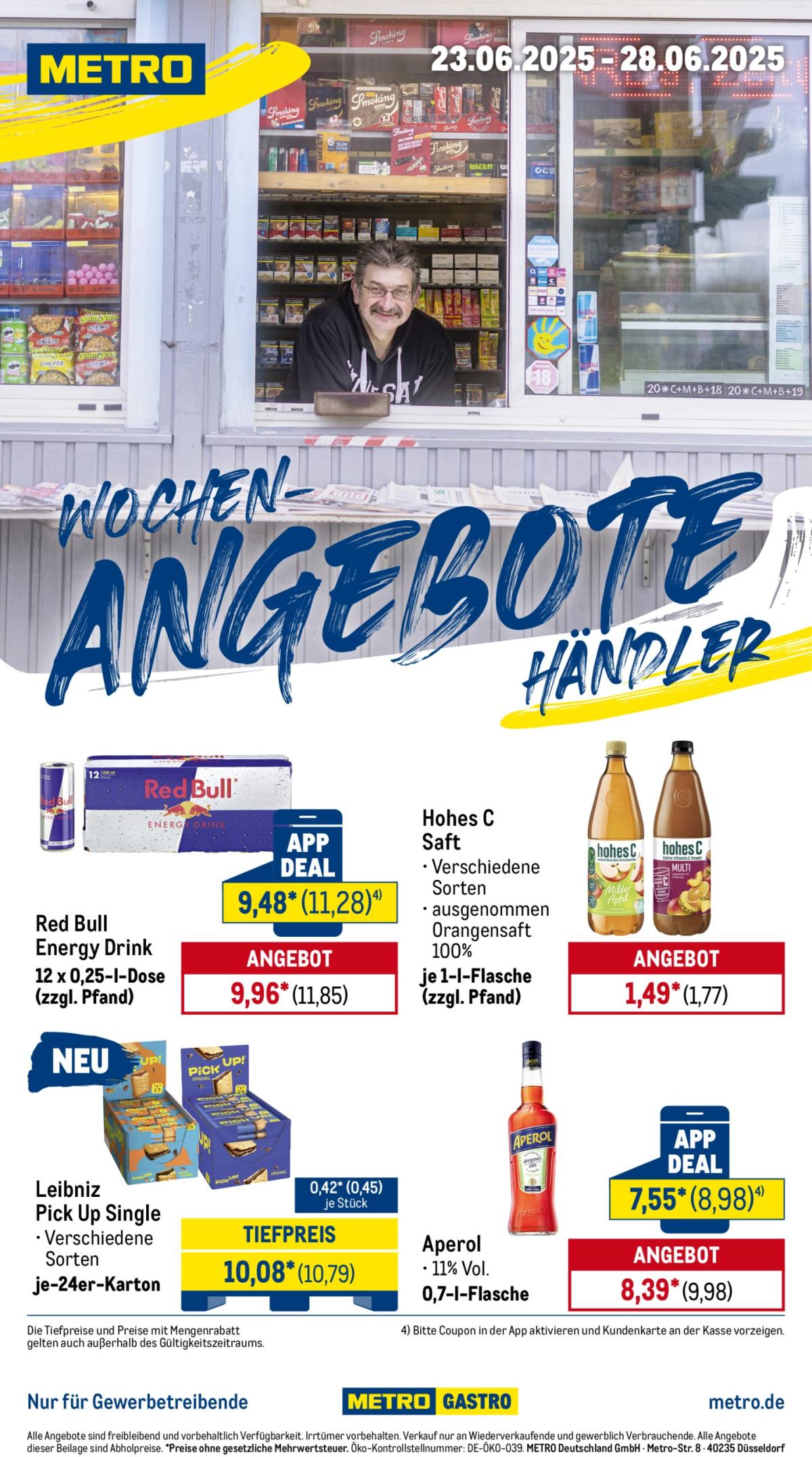 Metro - Wochen-Angebote Händler-Prospekt gültig vom 23.06. bis 28.06.