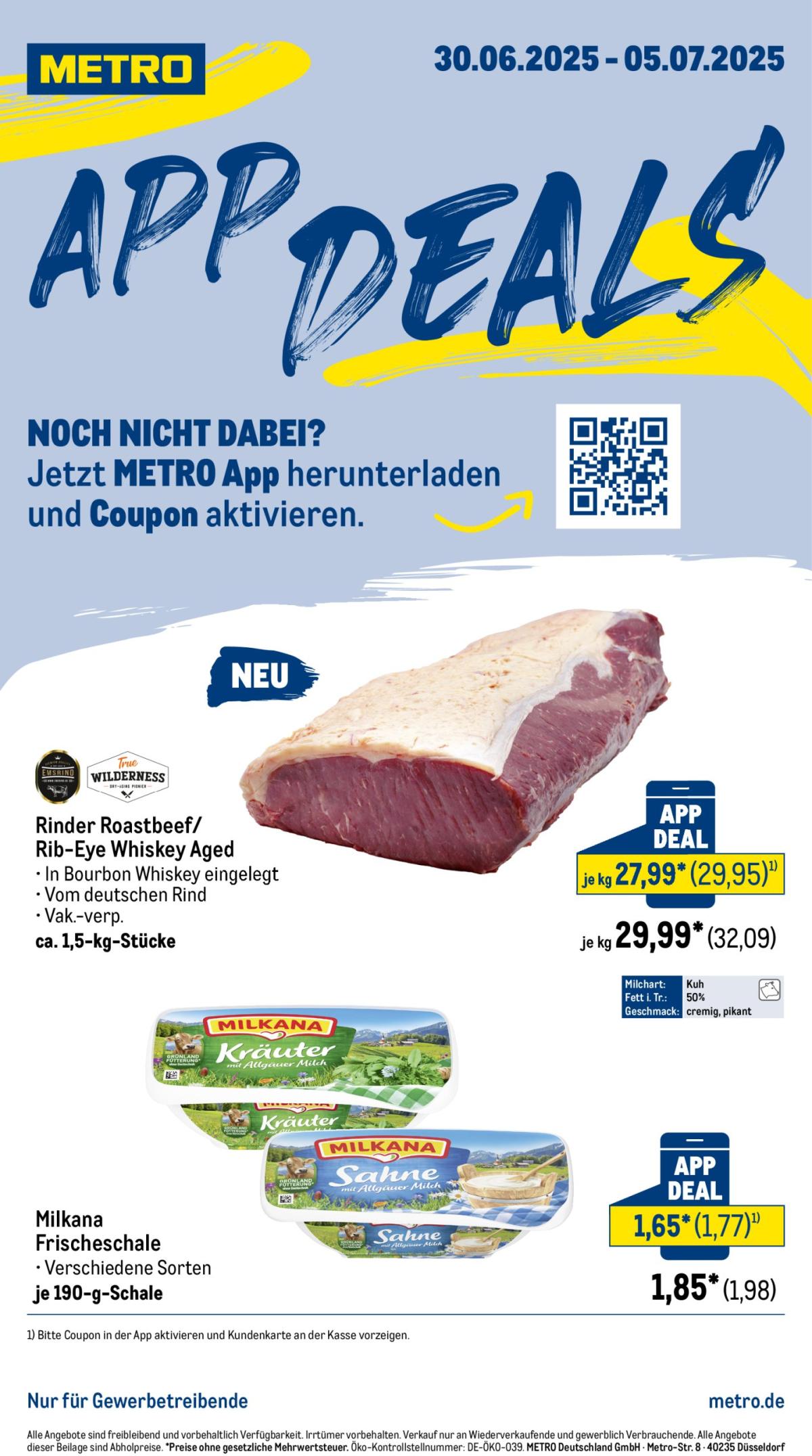 Metro - App Deals-Prospekt gültig vom 30.06. bis 05.07.