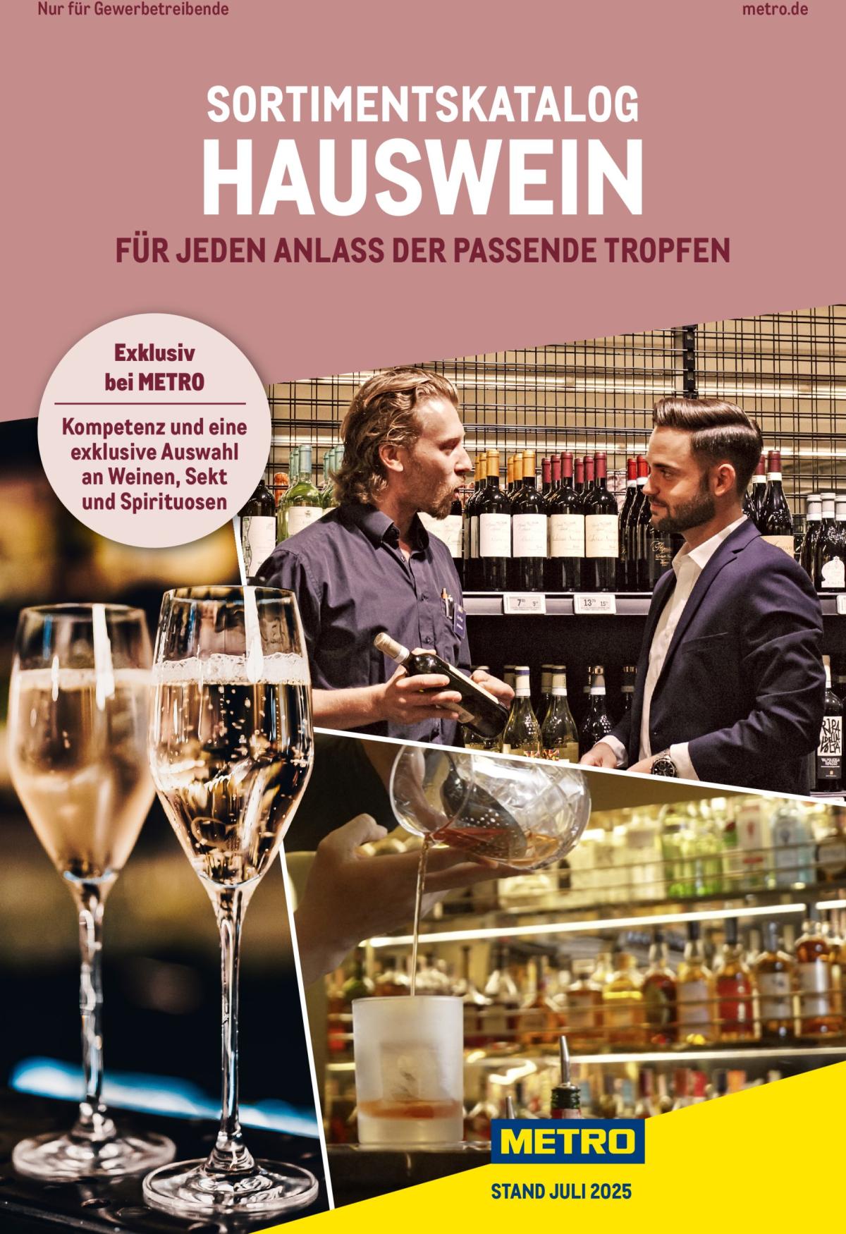 Metro - Hauswein-Katalog-Prospekt gültig vom 02.07. bis 31.07.