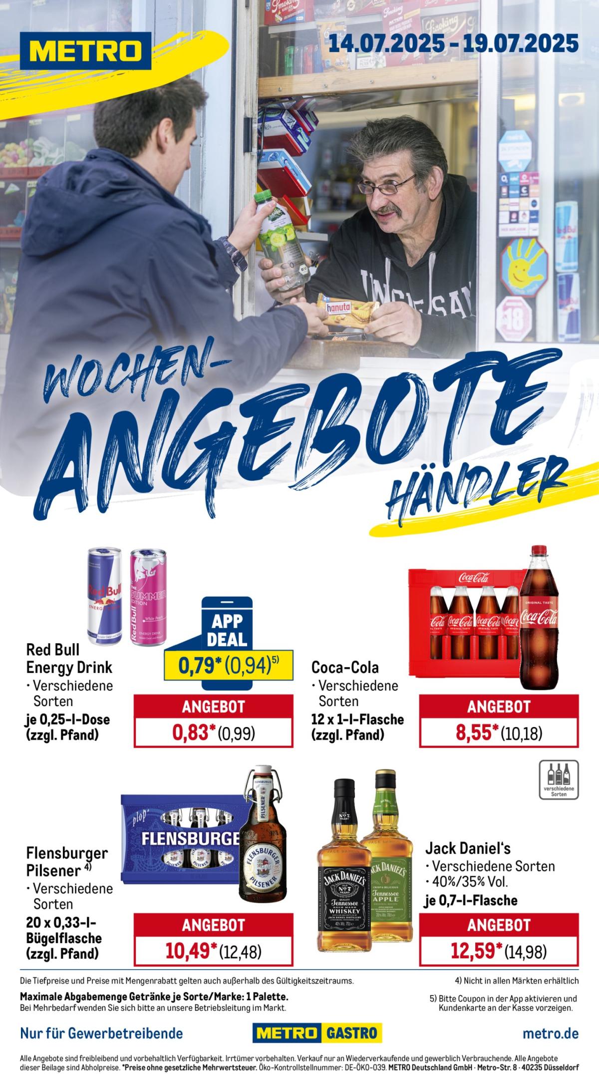 Metro - Wochen-Angebote Händler-Prospekt gültig vom 14.07. bis 19.07.