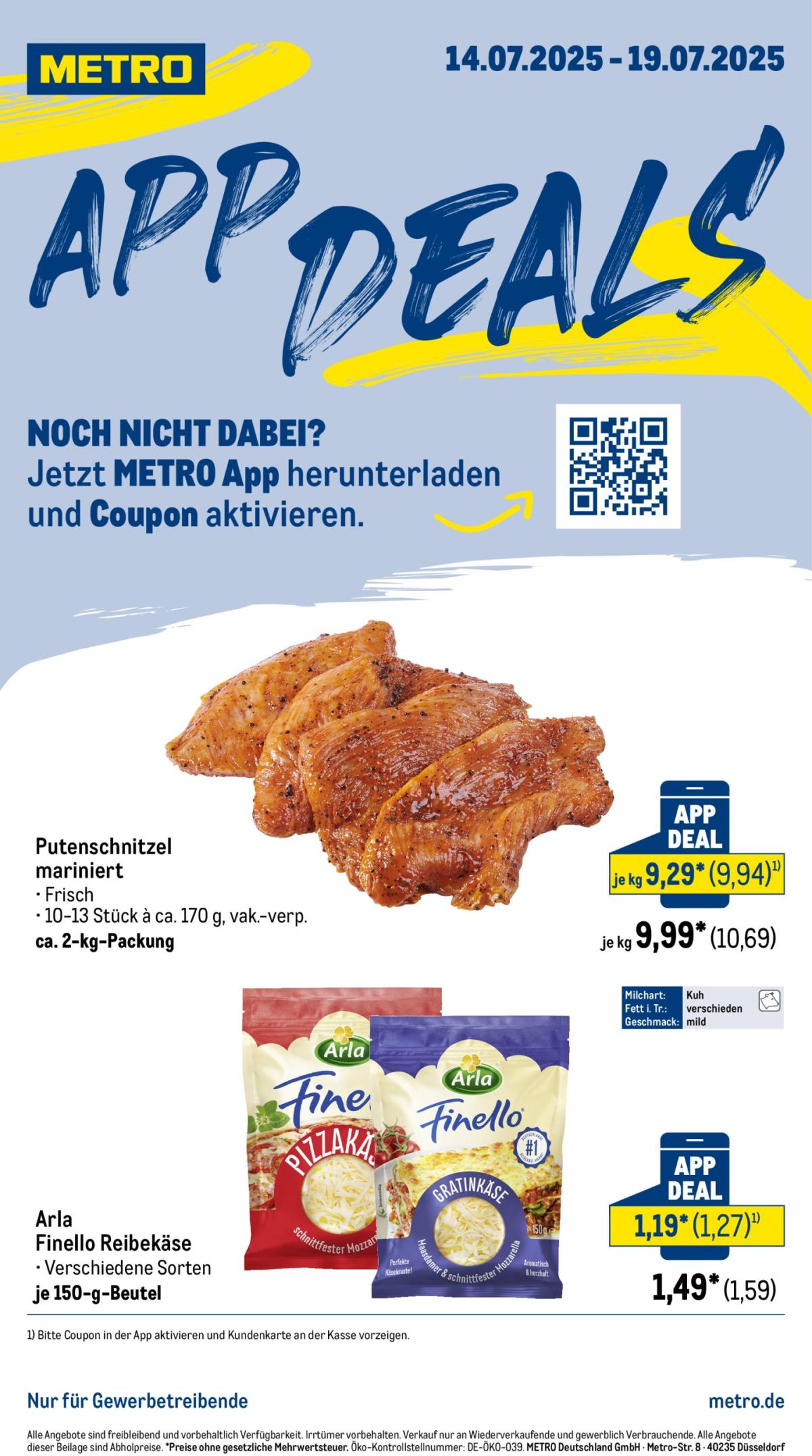 Metro - App Deals-Prospekt gültig vom 14.07. bis 19.07.