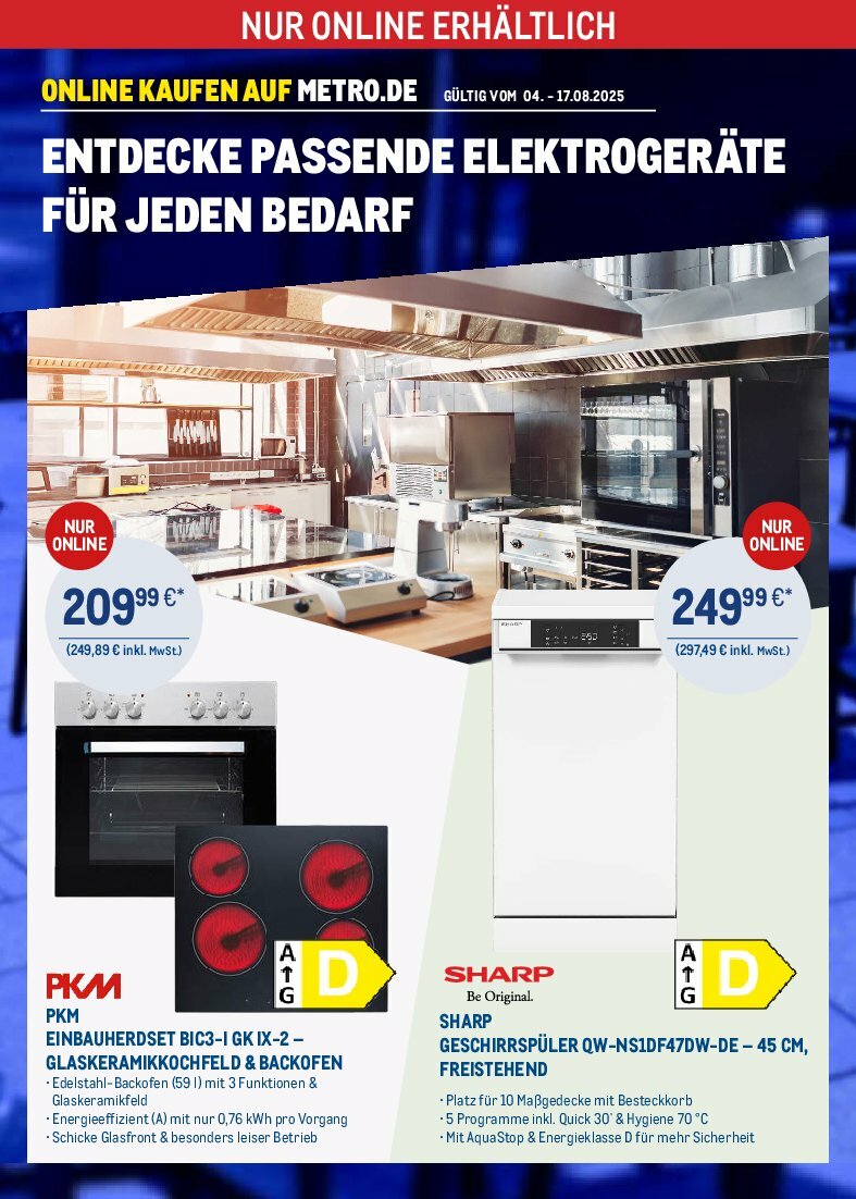 Metro - Online: Technik-Angebote-Prospekt gültig vom 04.08. bis 17.08.