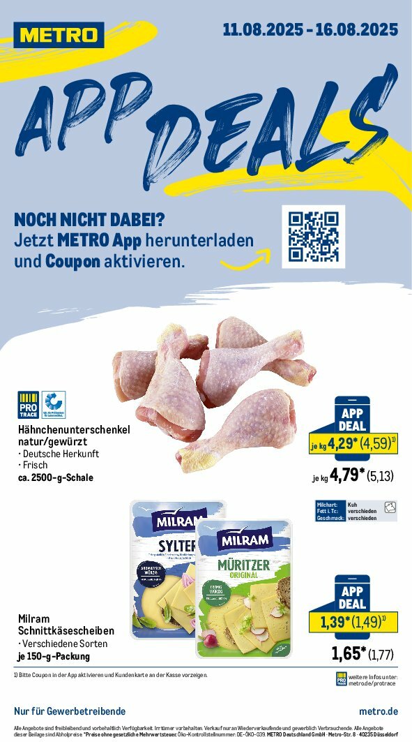 Metro - App Deals-Prospekt gültig vom 11.08. bis 16.08.