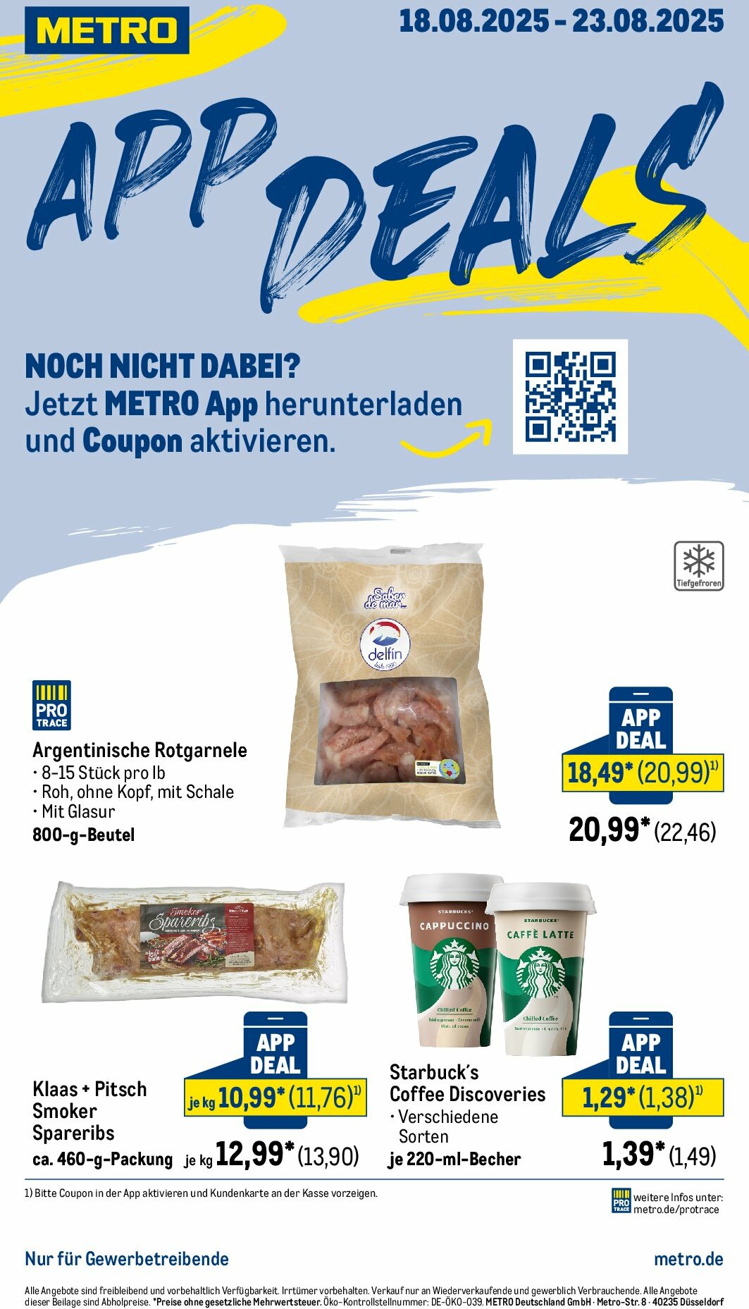 Metro - App Deals-Prospekt gültig vom 18.08. bis 23.08.