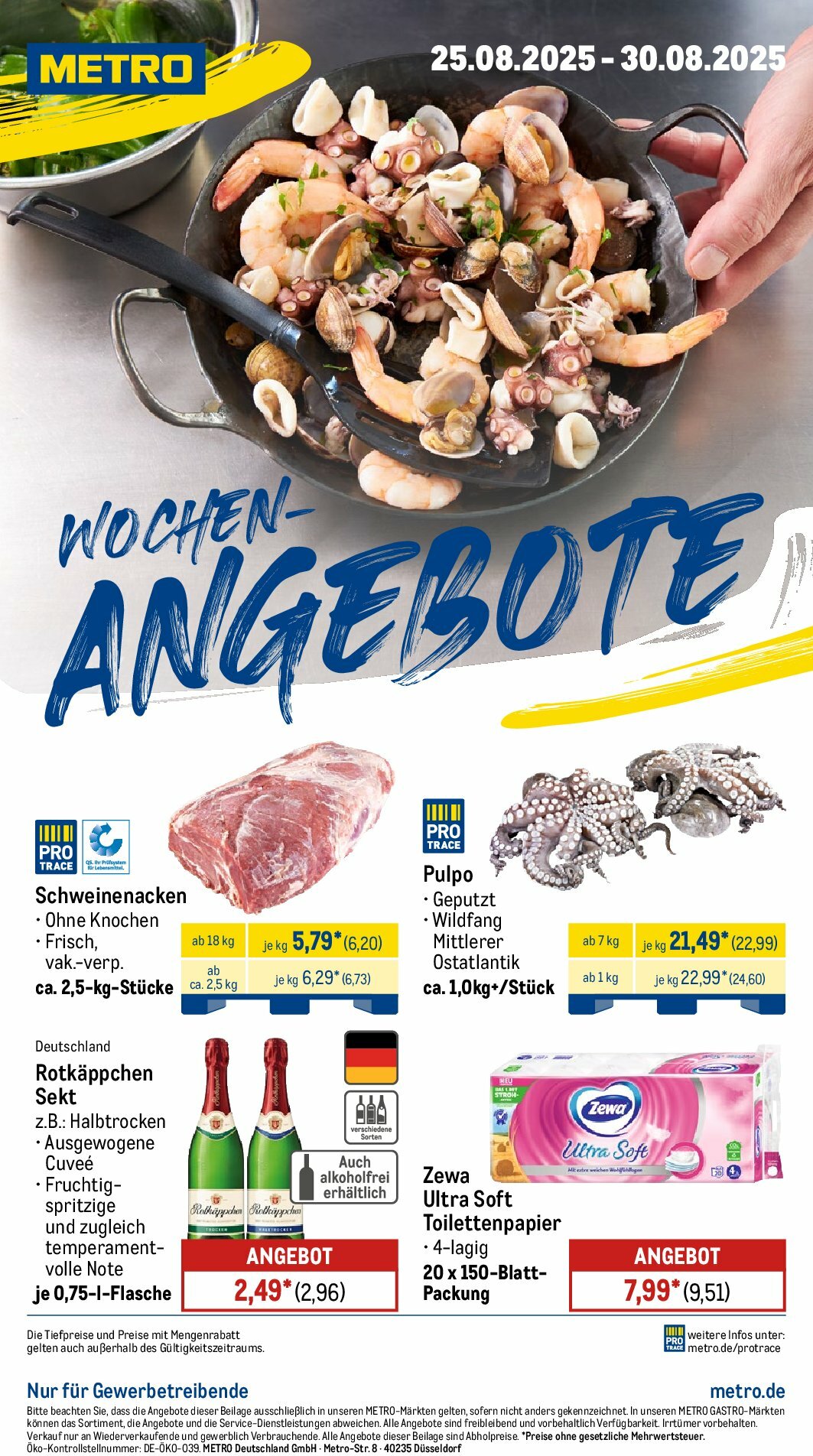 Metro - Wochen-Angebote-Prospekt gültig vom 25.08. bis 30.08.