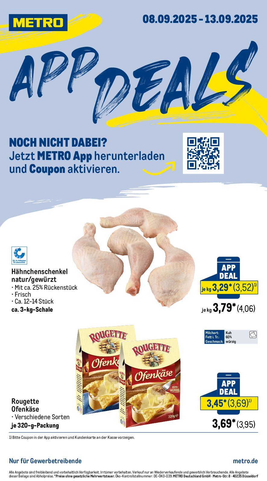 Metro - App Deals-Prospekt gültig vom 08.09. bis 13.09.