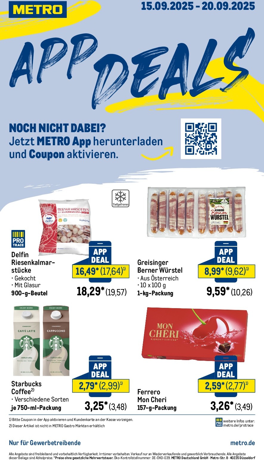 Metro - App Deals-Prospekt gültig vom 15.09. bis 20.09.