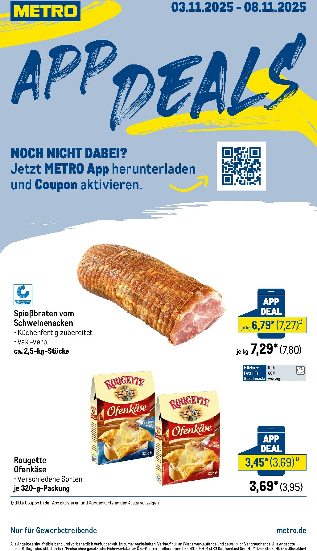 Metro - App-Deals-Prospekt gültig vom 03.11. bis 08.11.
