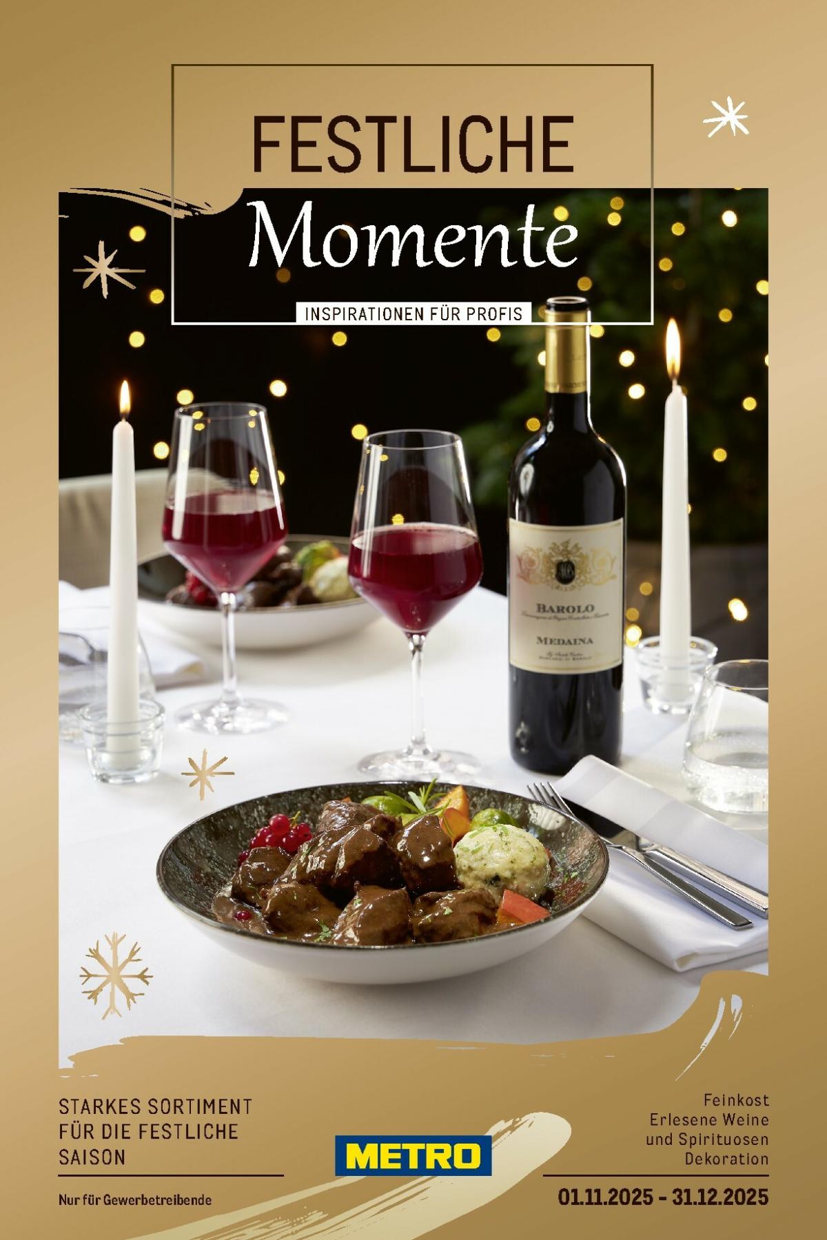 Metro - Saisonkatalog "Festliche Momente"-Prospekt gültig vom 01.11. bis 31.12.
