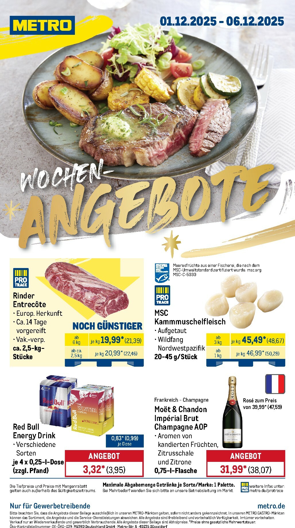 Metro - Wochen-Angebote-Prospekt gültig vom 01.12. bis 06.12.