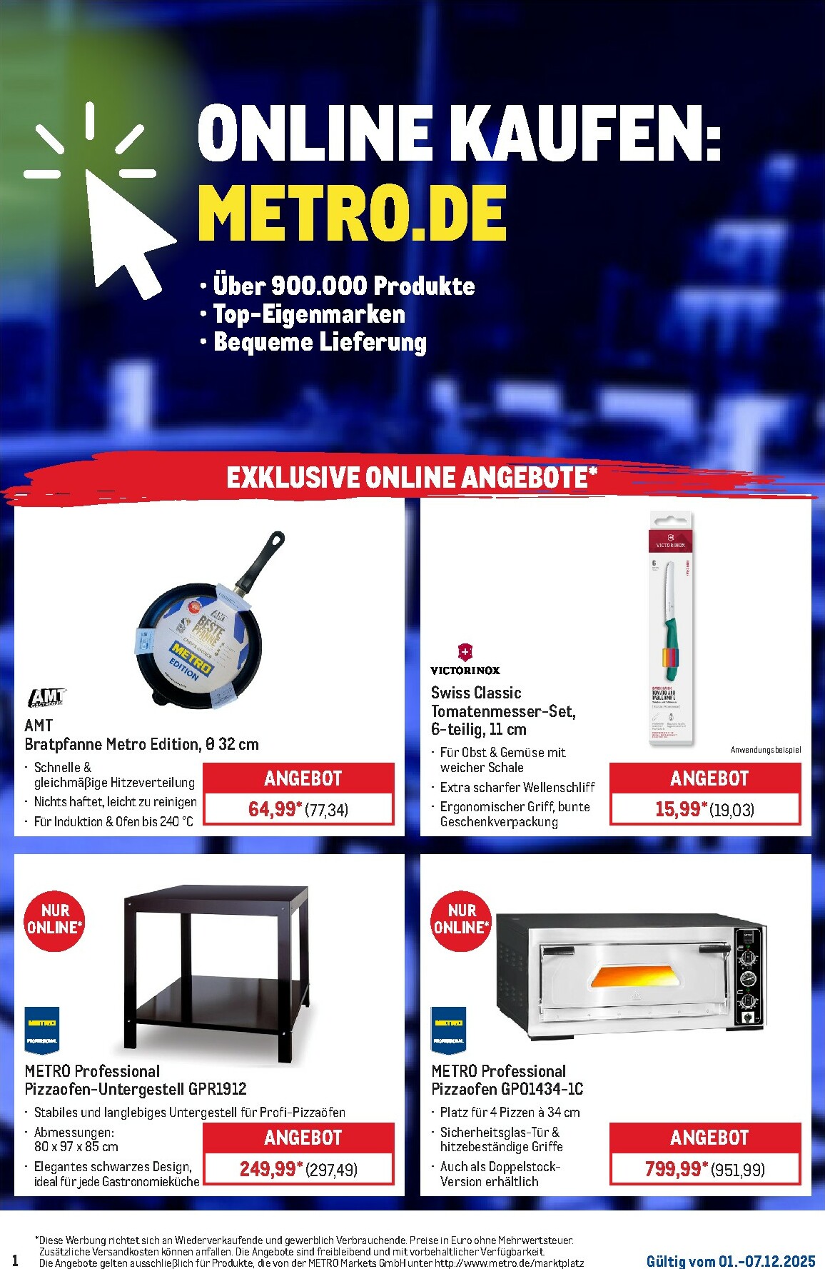 Metro - Online: Wochen-Angebote-Prospekt gültig vom 01.12. bis 07.12.