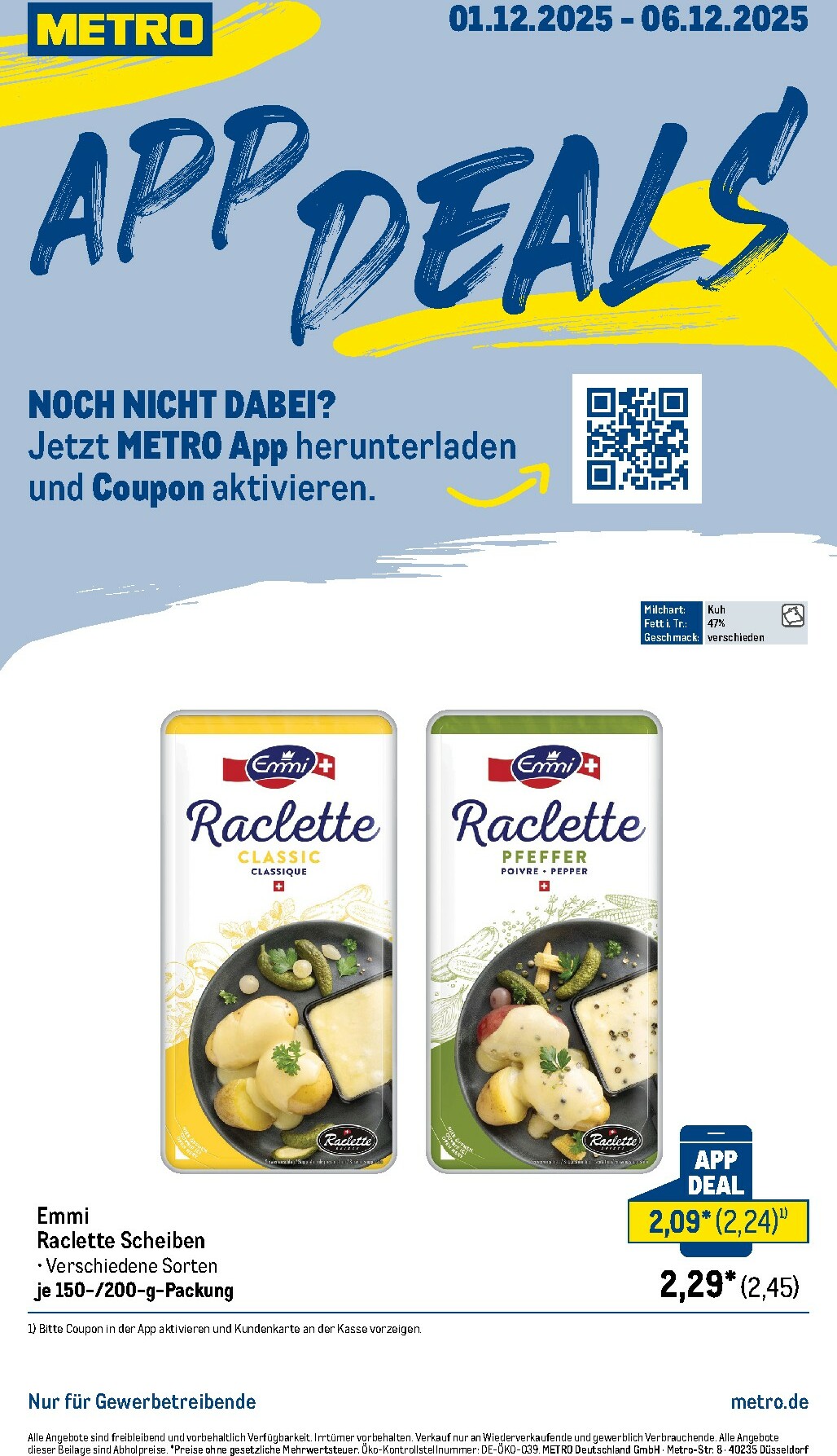 Metro - App-Deals-Prospekt gültig vom 01.12. bis 06.12.