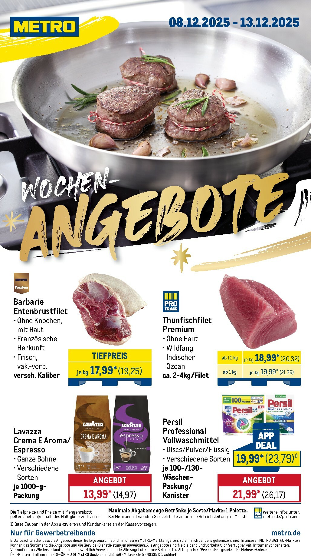 Metro - Wochen-Angebote-Prospekt gültig vom 08.12. bis 13.12.