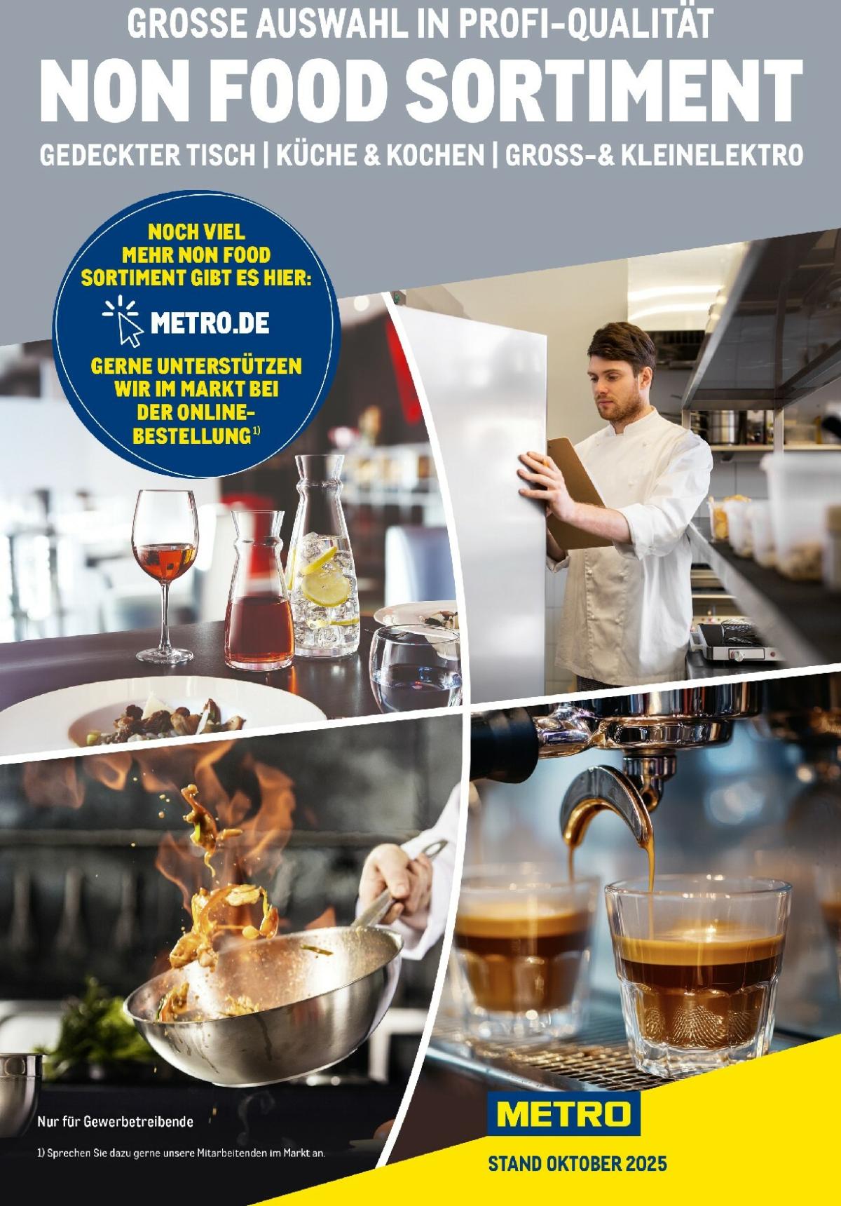 Metro - Non Food Sortiment-Prospekt gültig vom 01.10. bis 31.03.