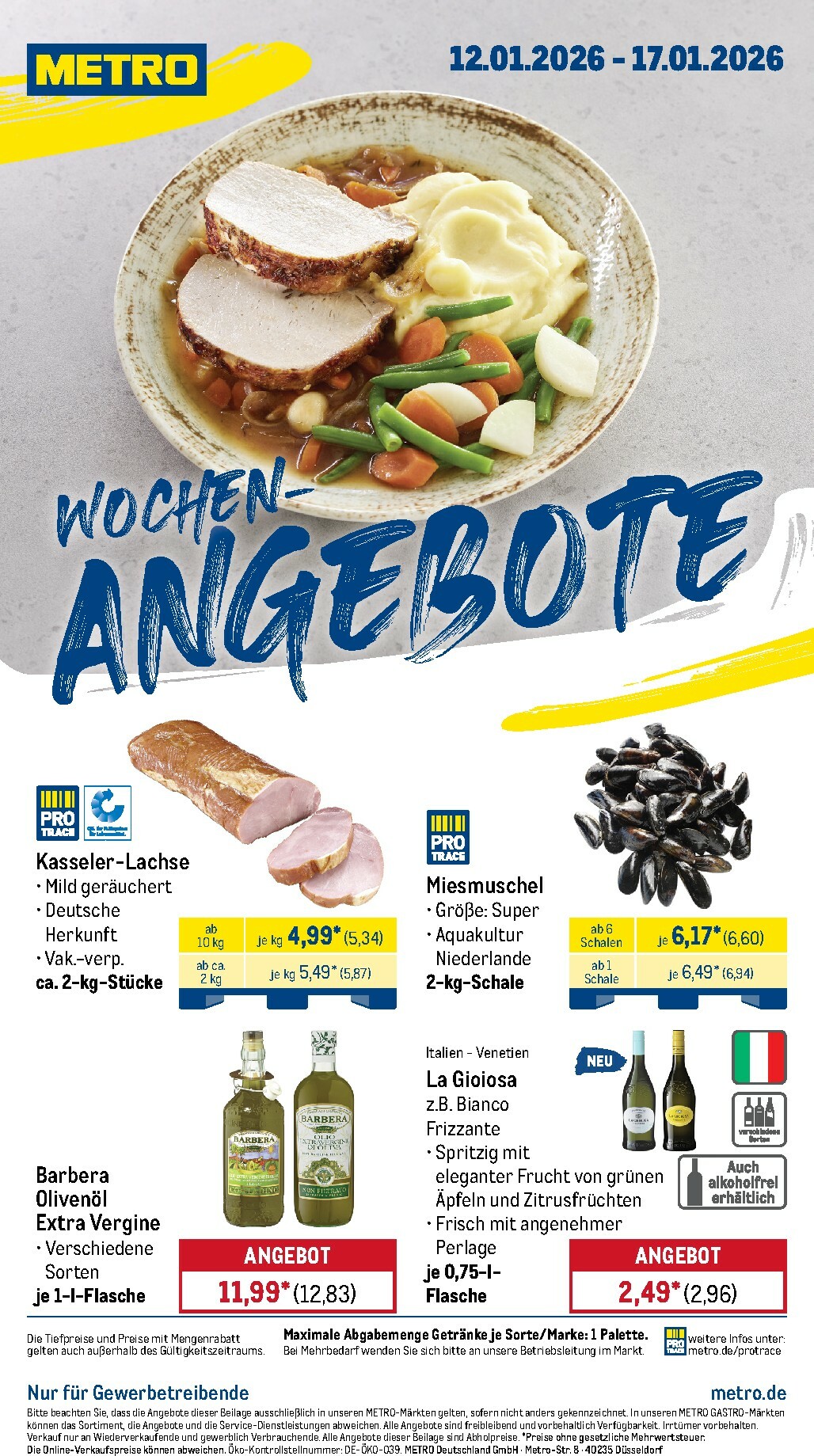 Metro - Wochen-Angebote-Prospekt gültig vom 12.01. bis 17.01.