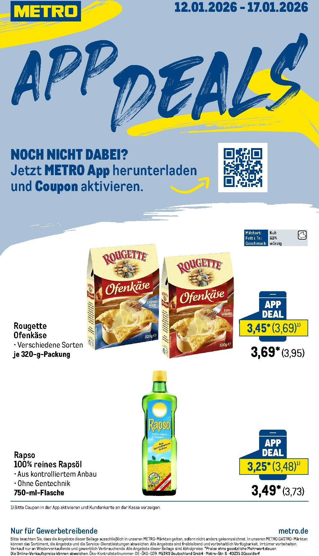 Metro - App-Deals-Prospekt gültig vom 12.01. bis 17.01.