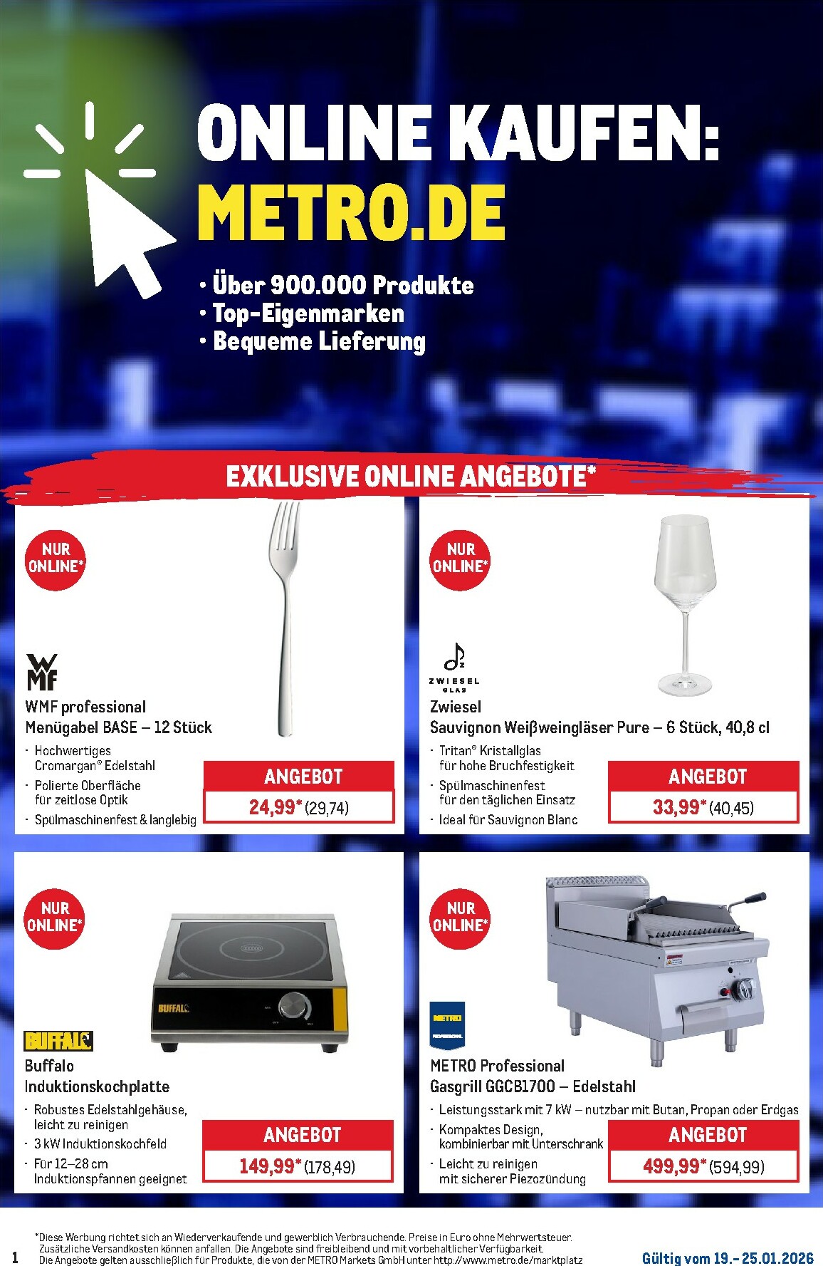 Metro - Online: Wochen-Angebote-Prospekt gültig vom 19.01. bis 25.01.