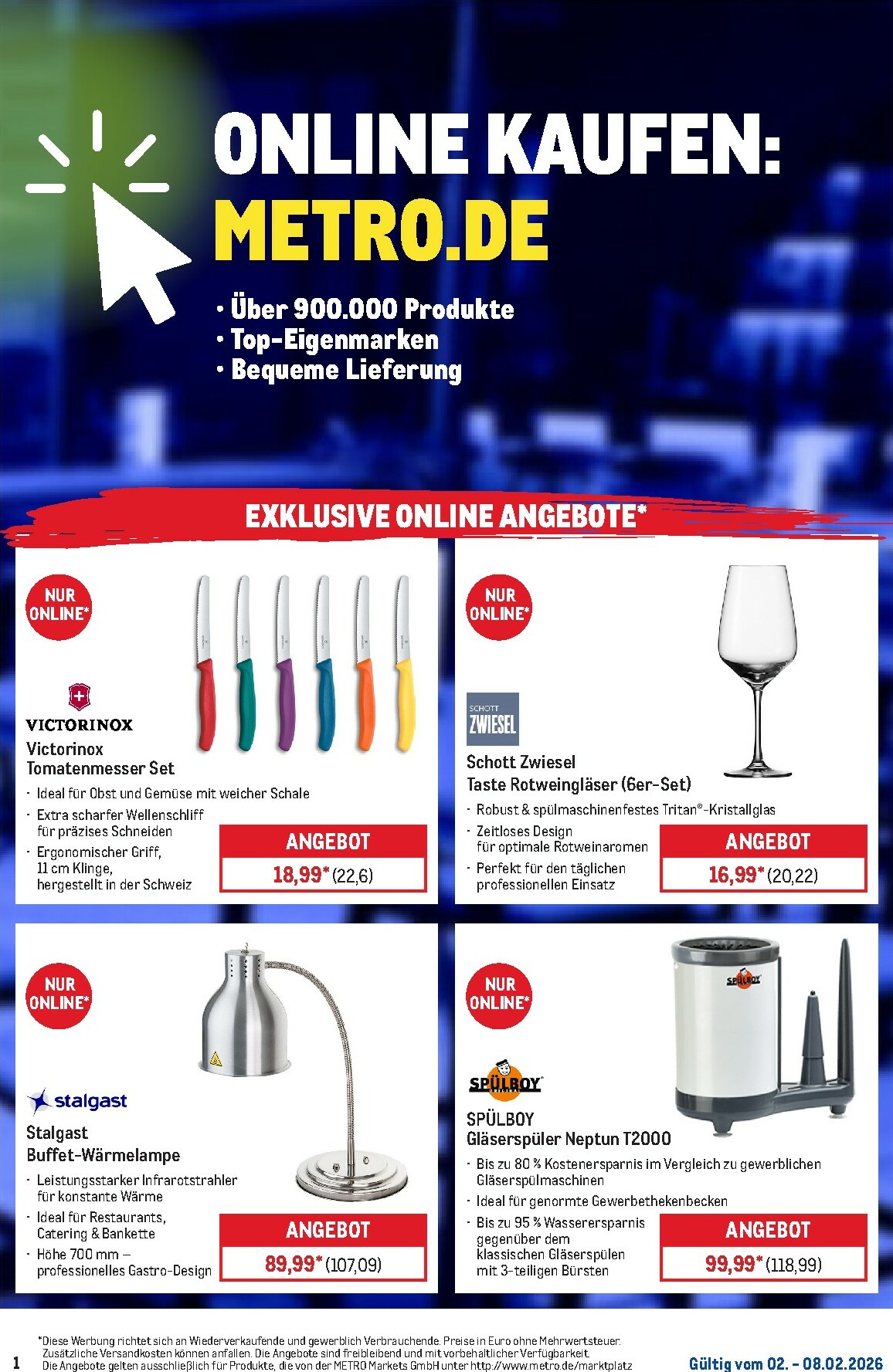 Metro - Online: Wochen-Angebote-Prospekt gültig vom 02.02.2026 bis 08.02.2026