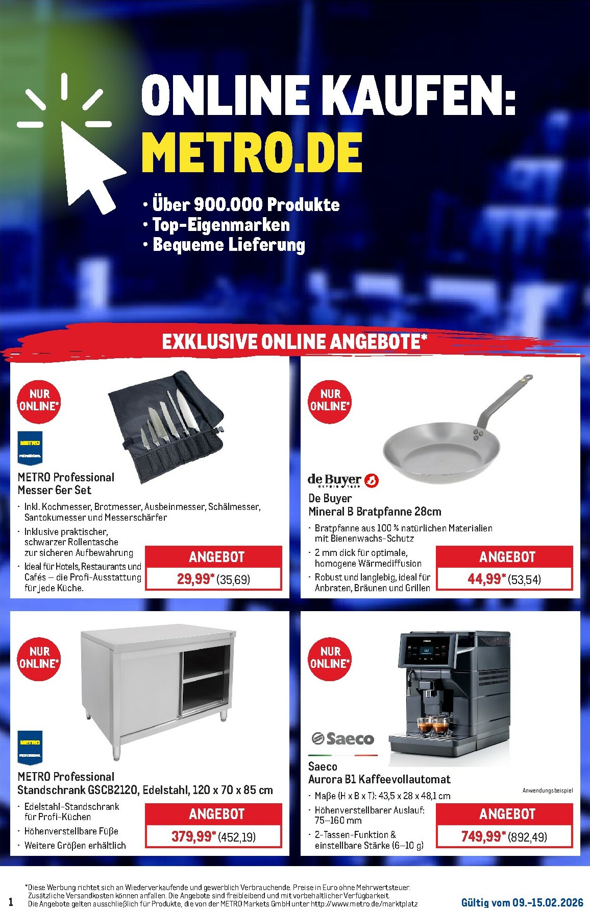 Metro - Online: Wochen-Angebote-Prospekt gültig vom 09.02.2026 bis 15.02.2026