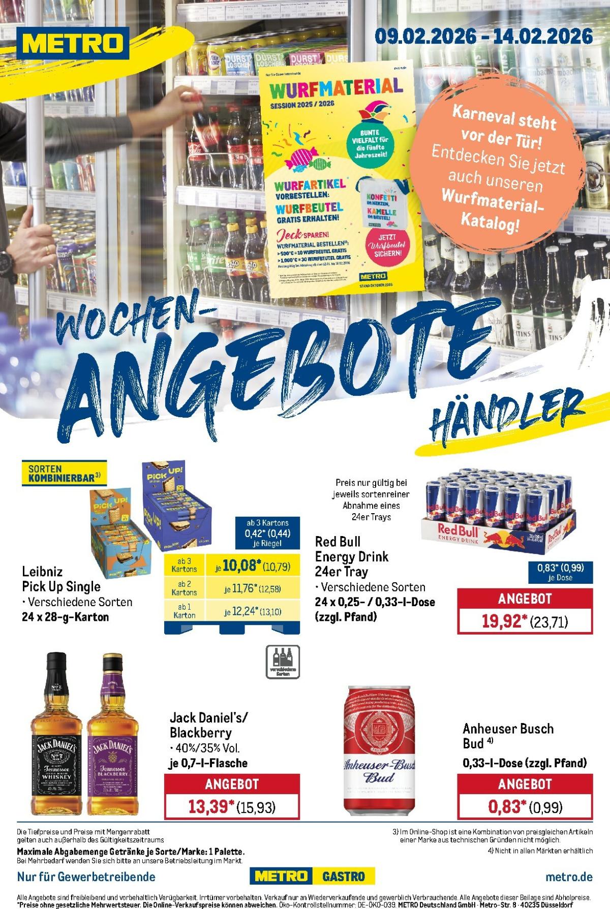Metro - Wochen-Angebote Händler-Prospekt gültig vom 09.02.2026 bis 14.02.2026