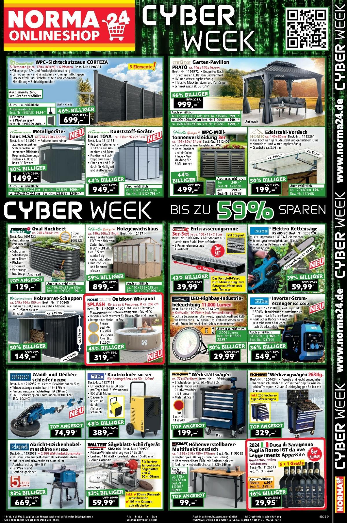 Norma24 - Onlineshop Cyber Week-Prospekt gültig vom 01.12. bis 07.12.