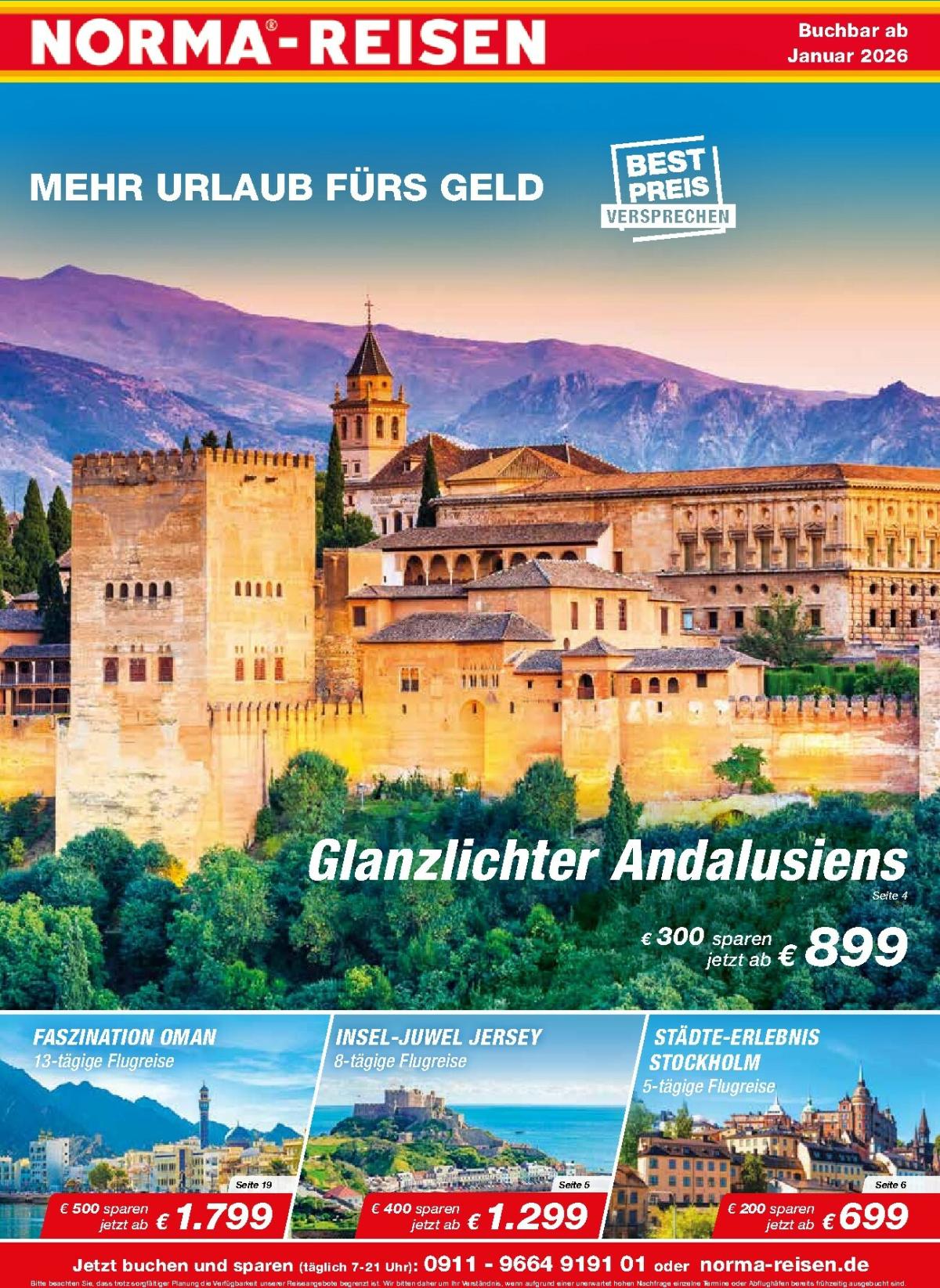 Norma - Reisen-Prospekt gültig vom 01.01. bis 31.01.