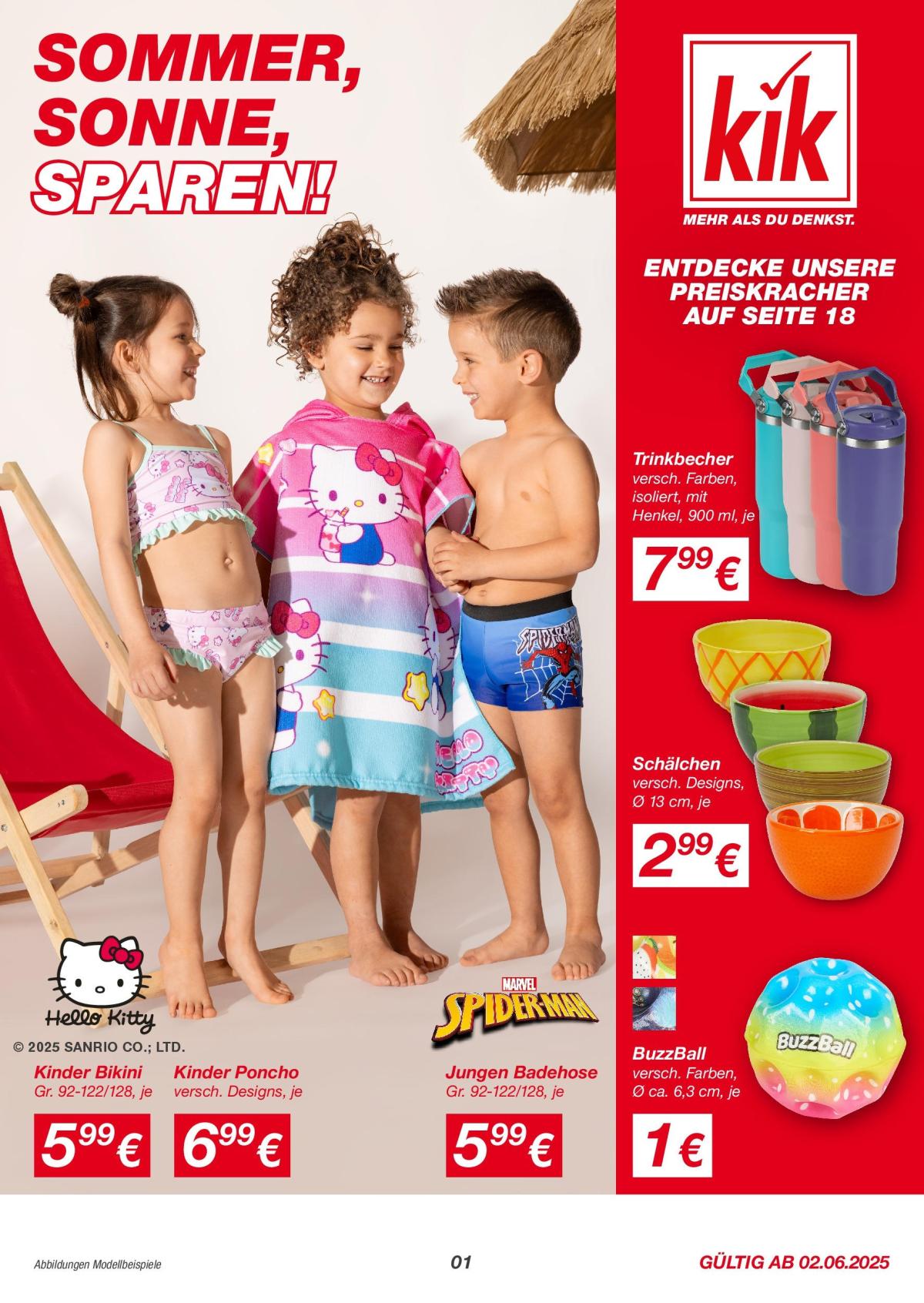 KiK - Sommer, Sonne, sparen!-Prospekt gültig von 02.06. bis 29.06.