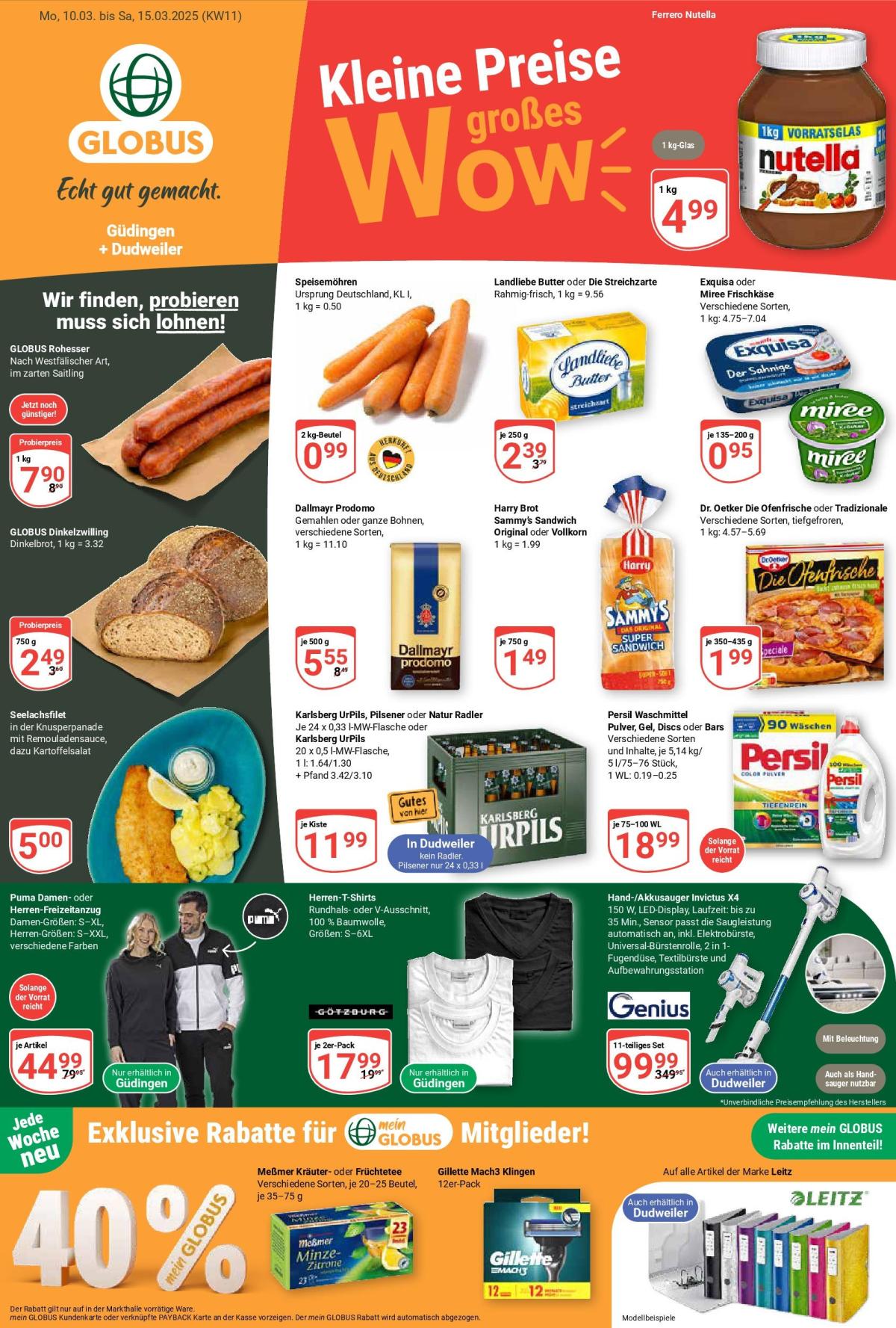 Globus - Güdingen + Dudweiler-Prospekt gültig von 10.03. bis 15.03.