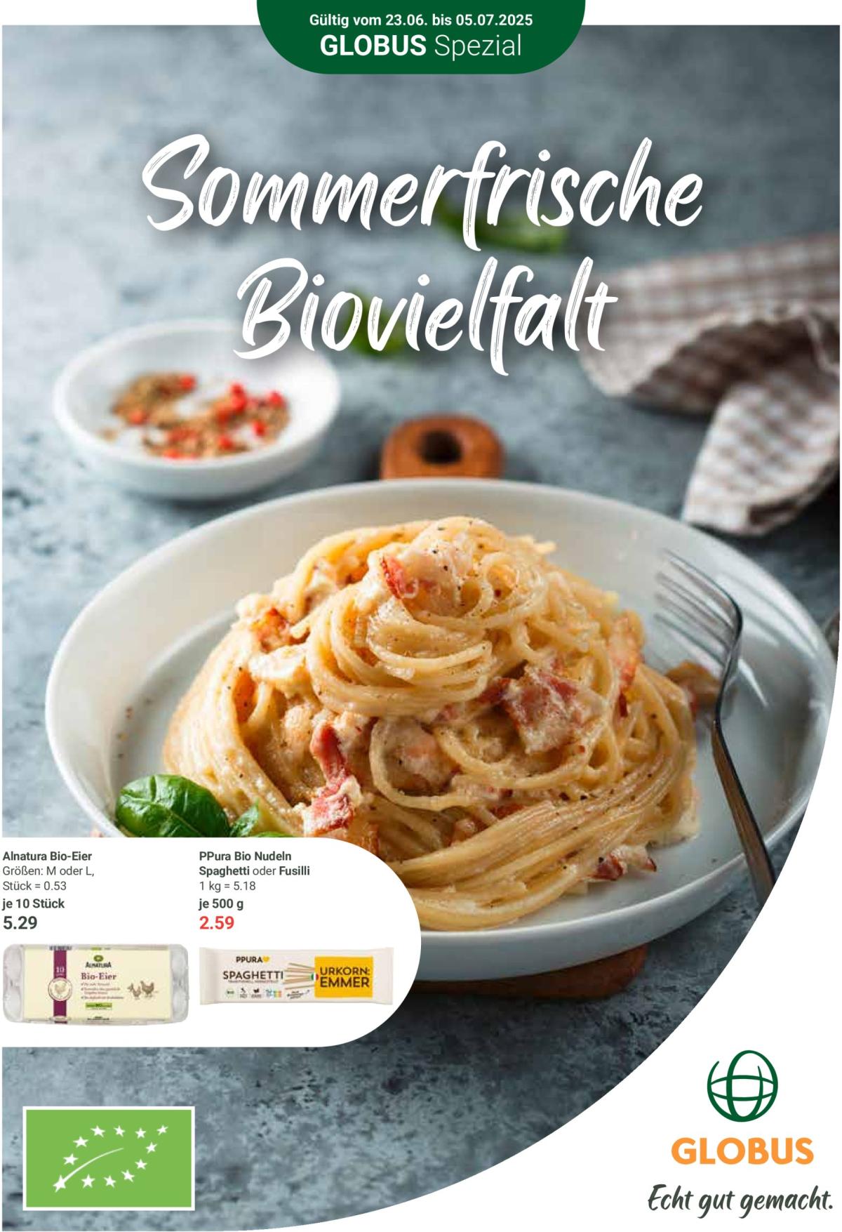 Globus - Sommerfrische Biovielfalt-Prospekt gültig vom 23.06. bis 05.07.