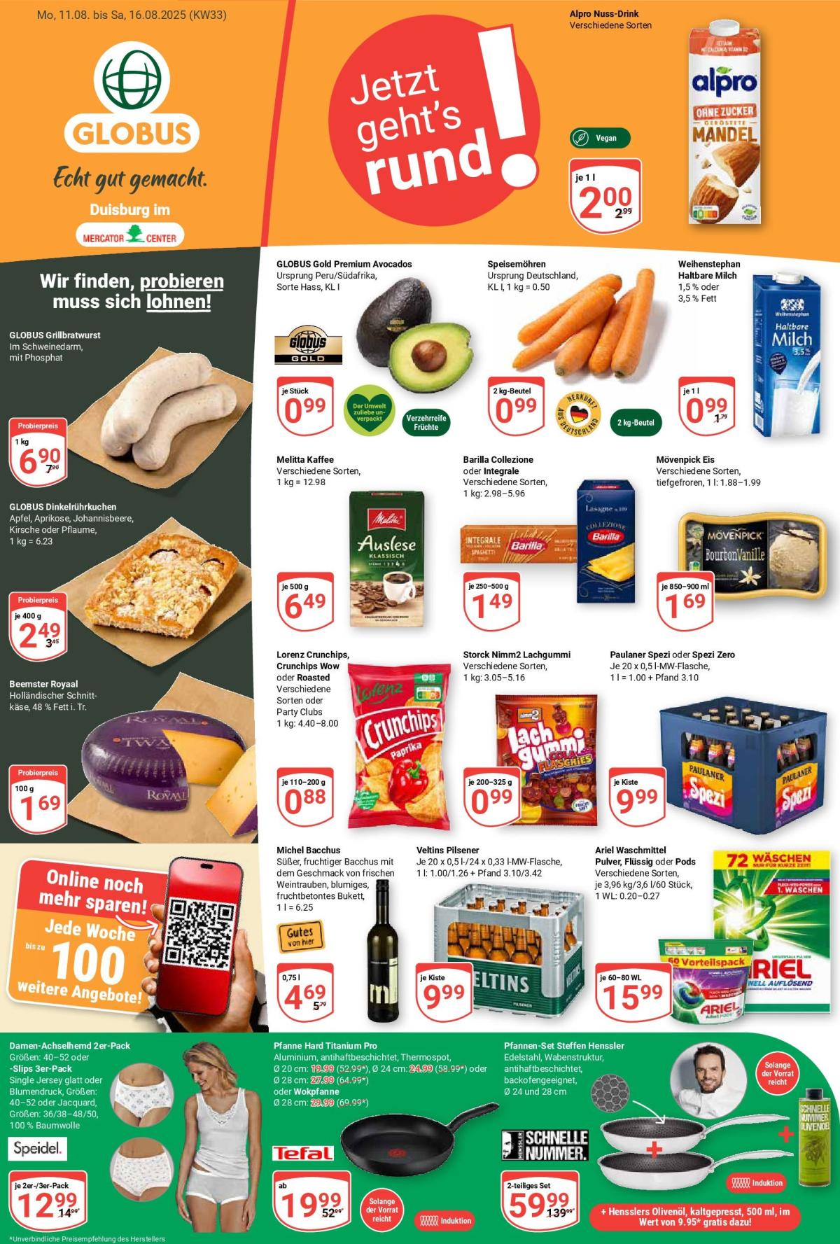 Globus - Duisburg im Mercator Center-Prospekt gültig vom 11.08. bis 16.08.