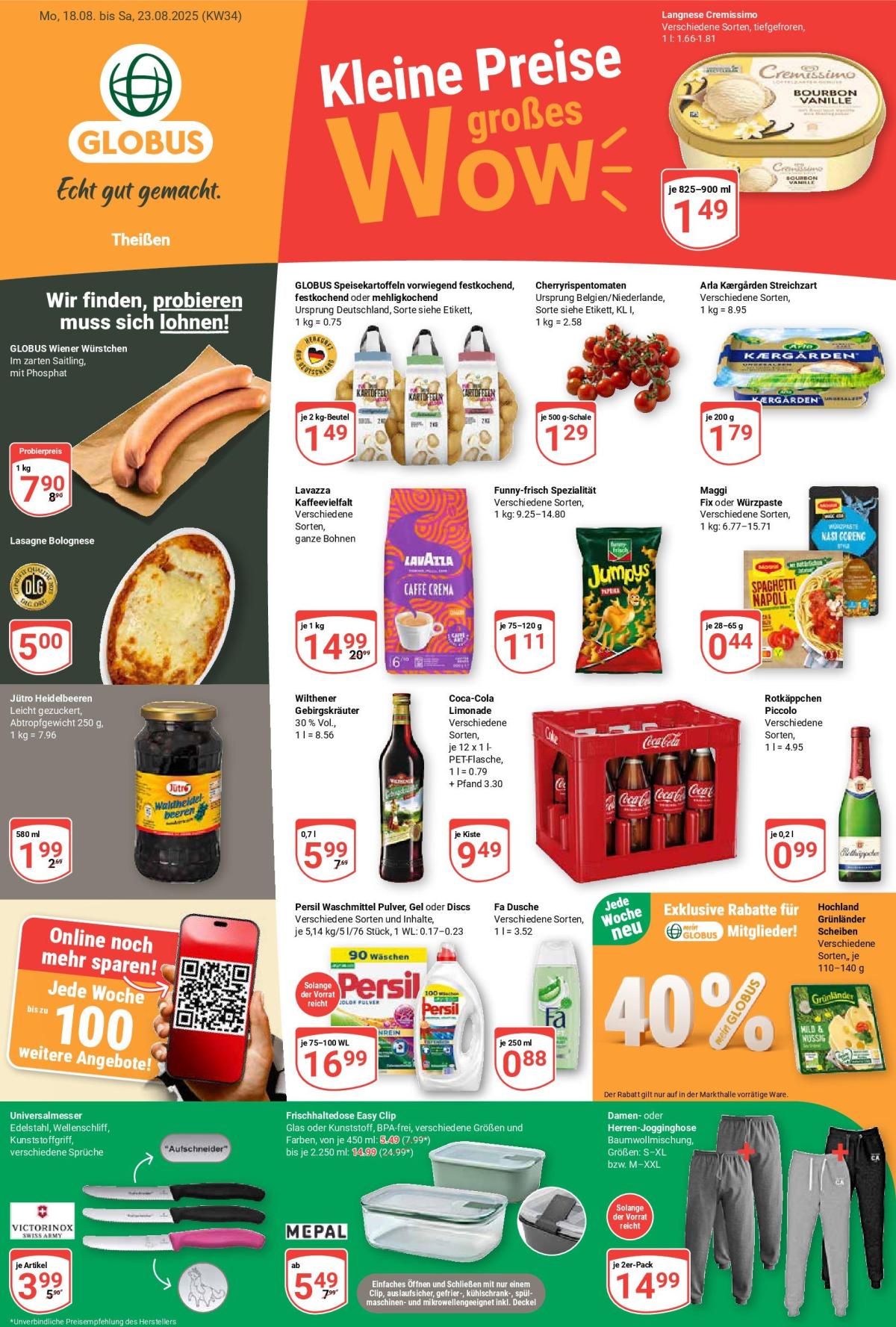 Globus - Theißen-Prospekt gültig vom 18.08. bis 23.08.