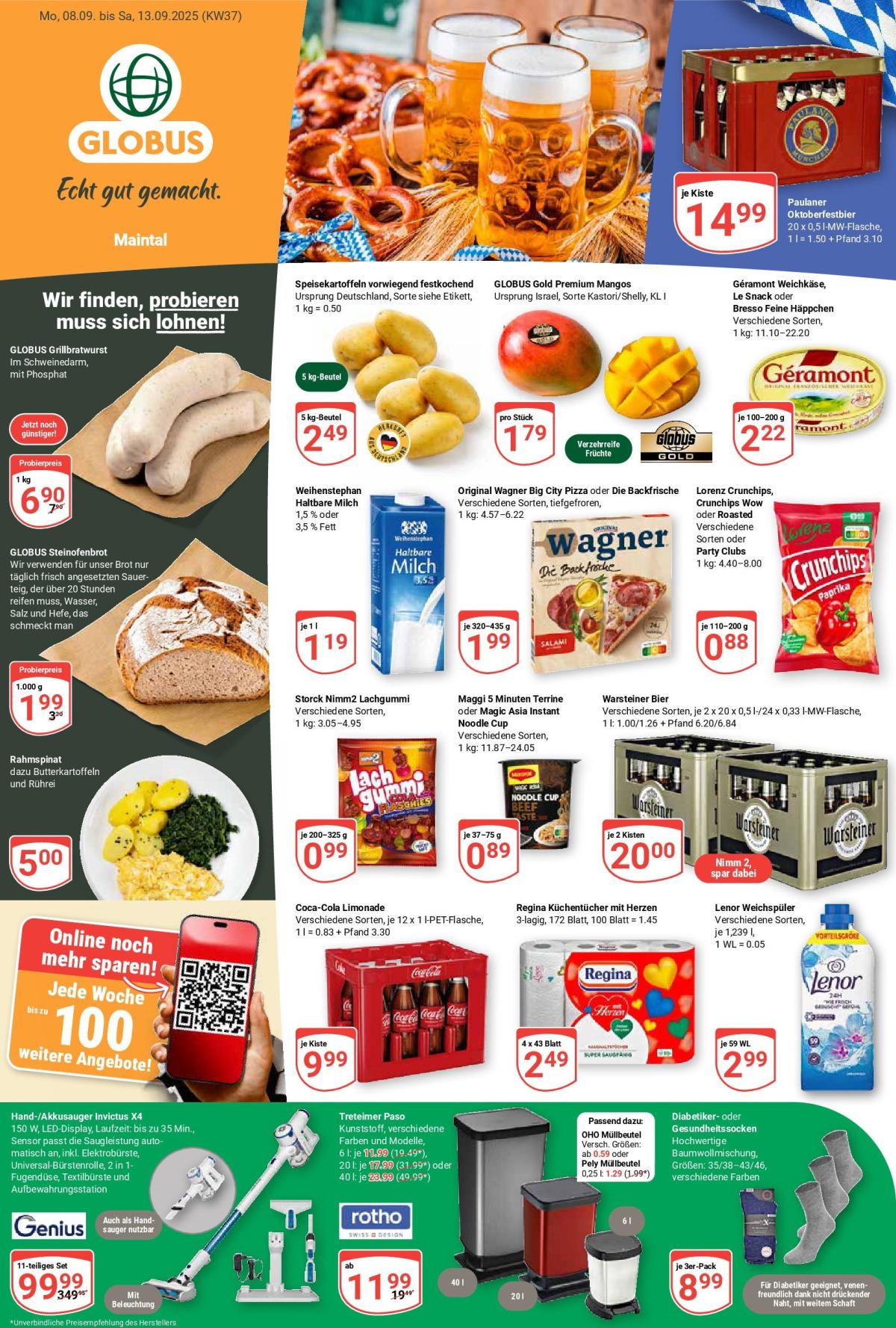Globus - Maintal-Prospekt gültig vom 08.09. bis 13.09.